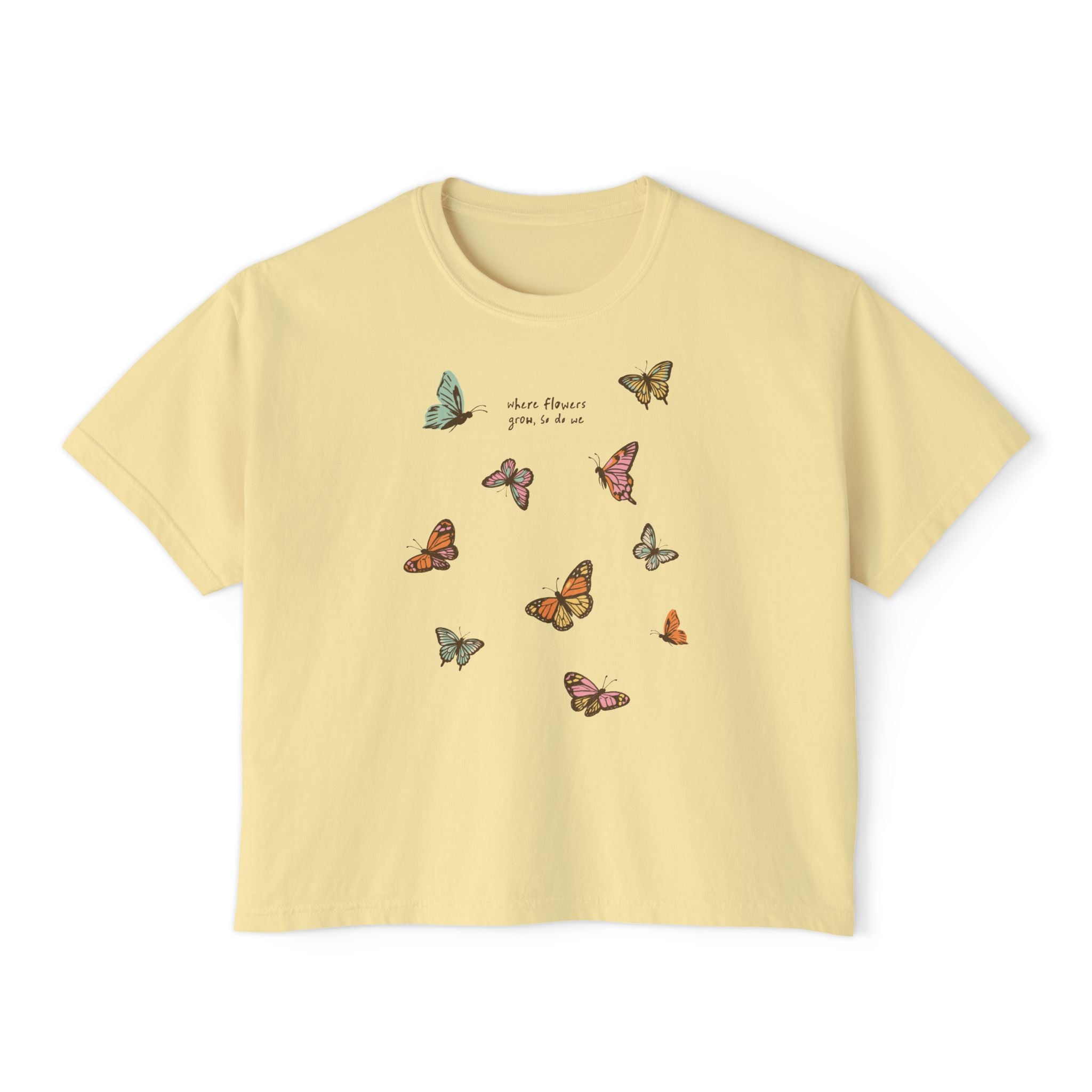 Where Flowers Grow Crop Top