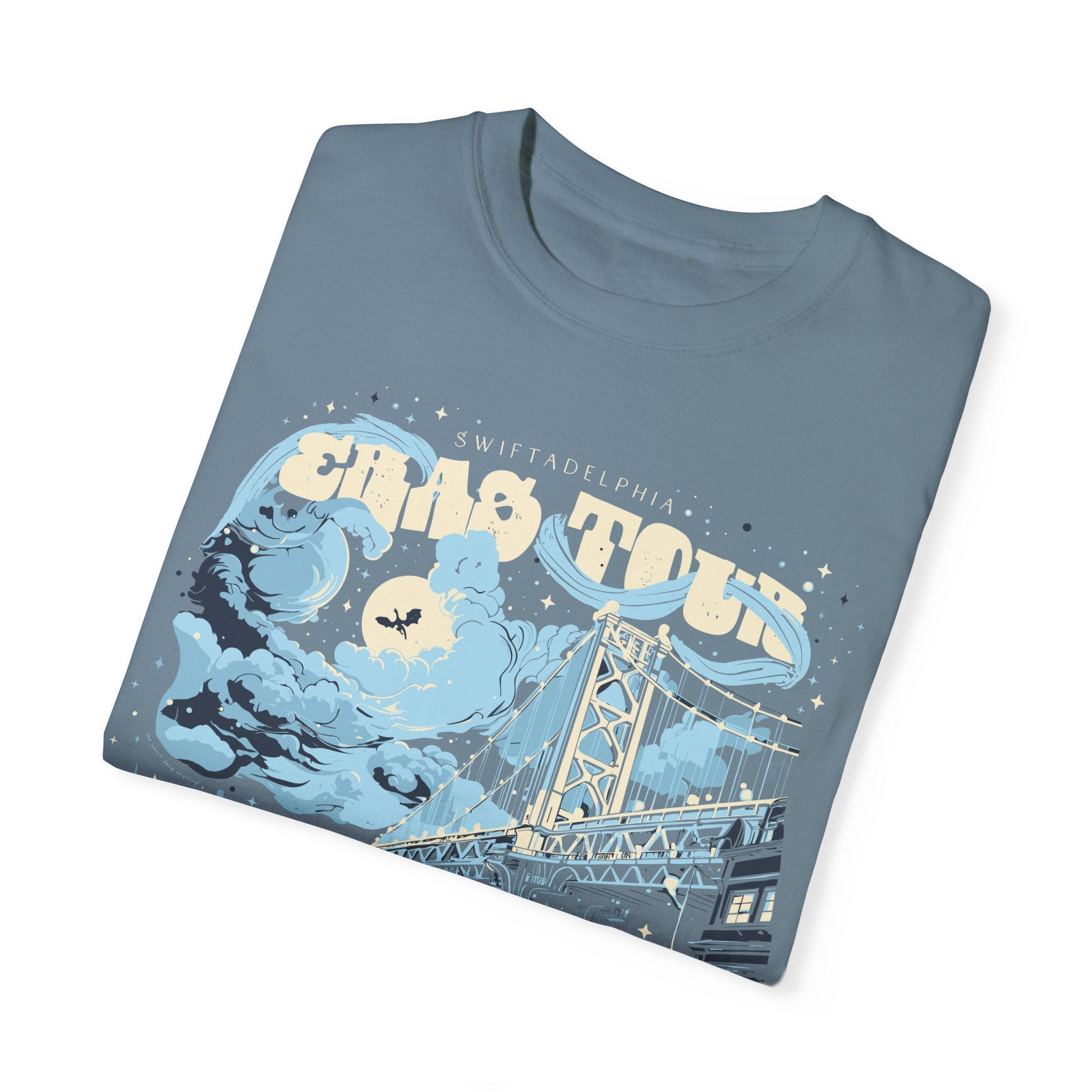 Night Two Swiftadelphia Skyline Single Sided Eras Tour Shirt