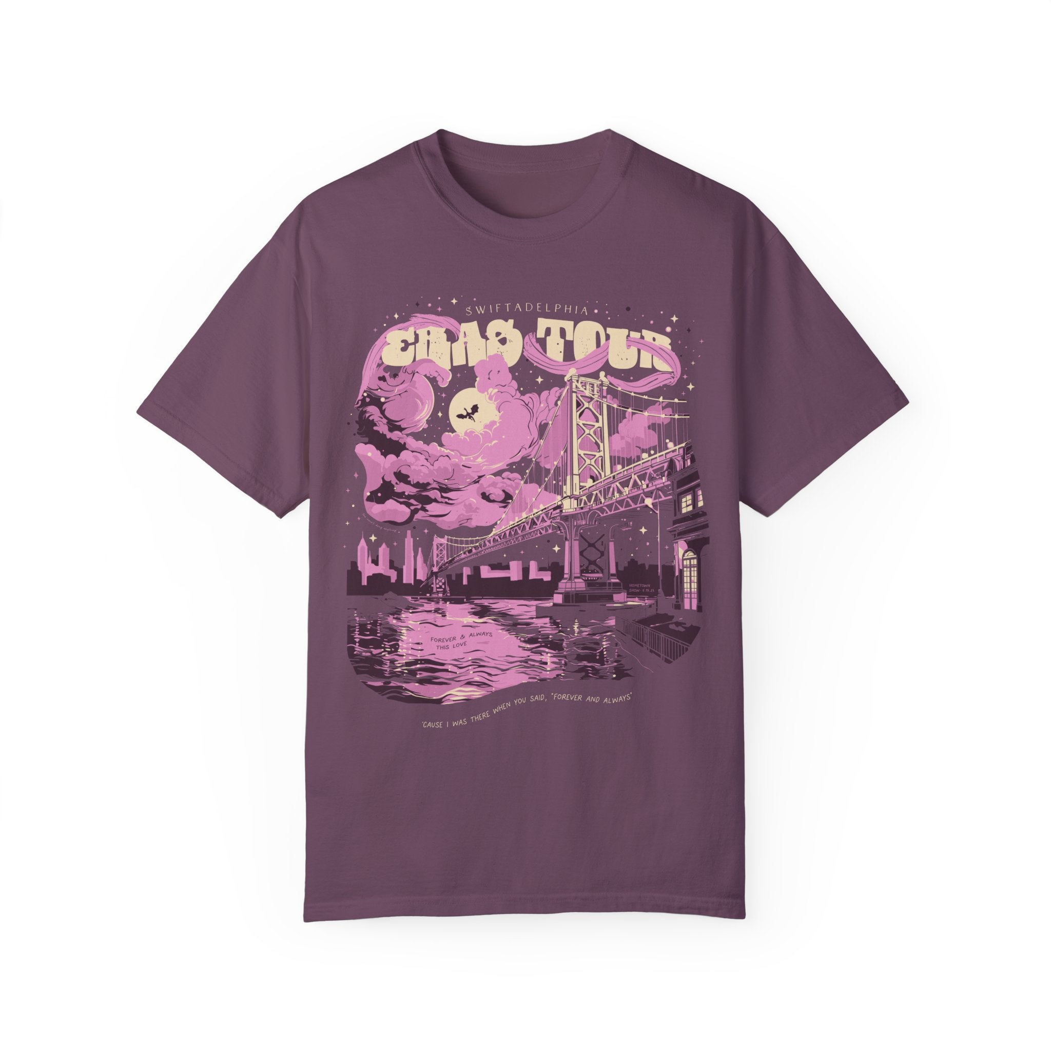 Night Two Swiftadelphia Skyline Single Sided Eras Tour Shirt