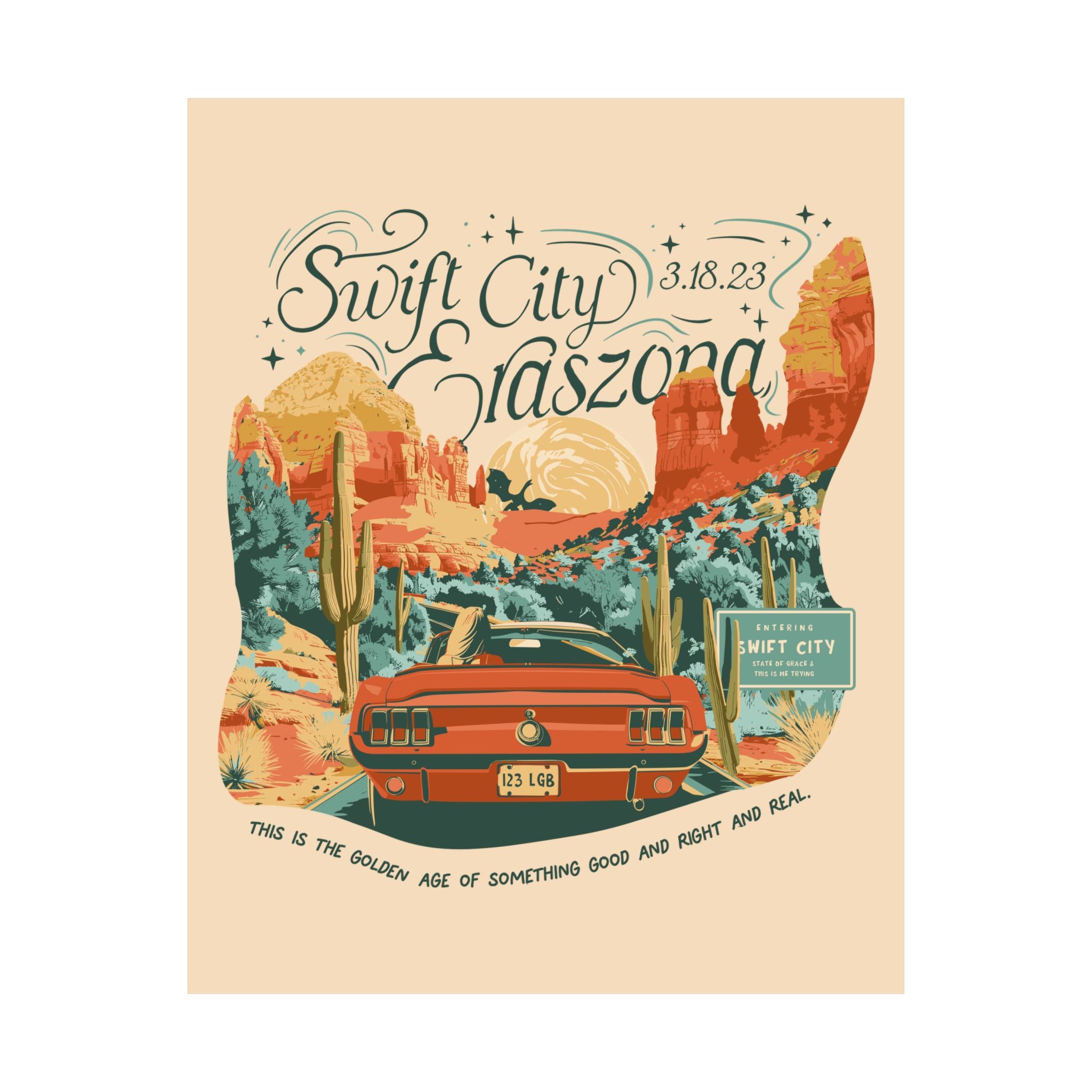 Ivory Night Two Sedona Drive Eraszona Tour Poster