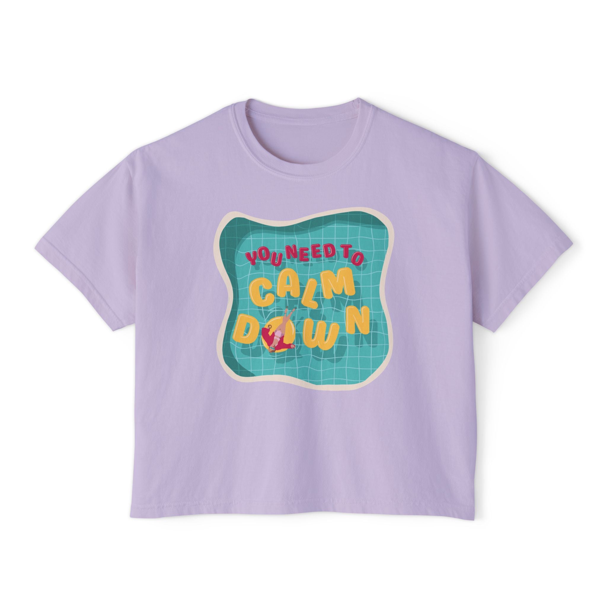 Calm Down Comfort Colors Crop Top