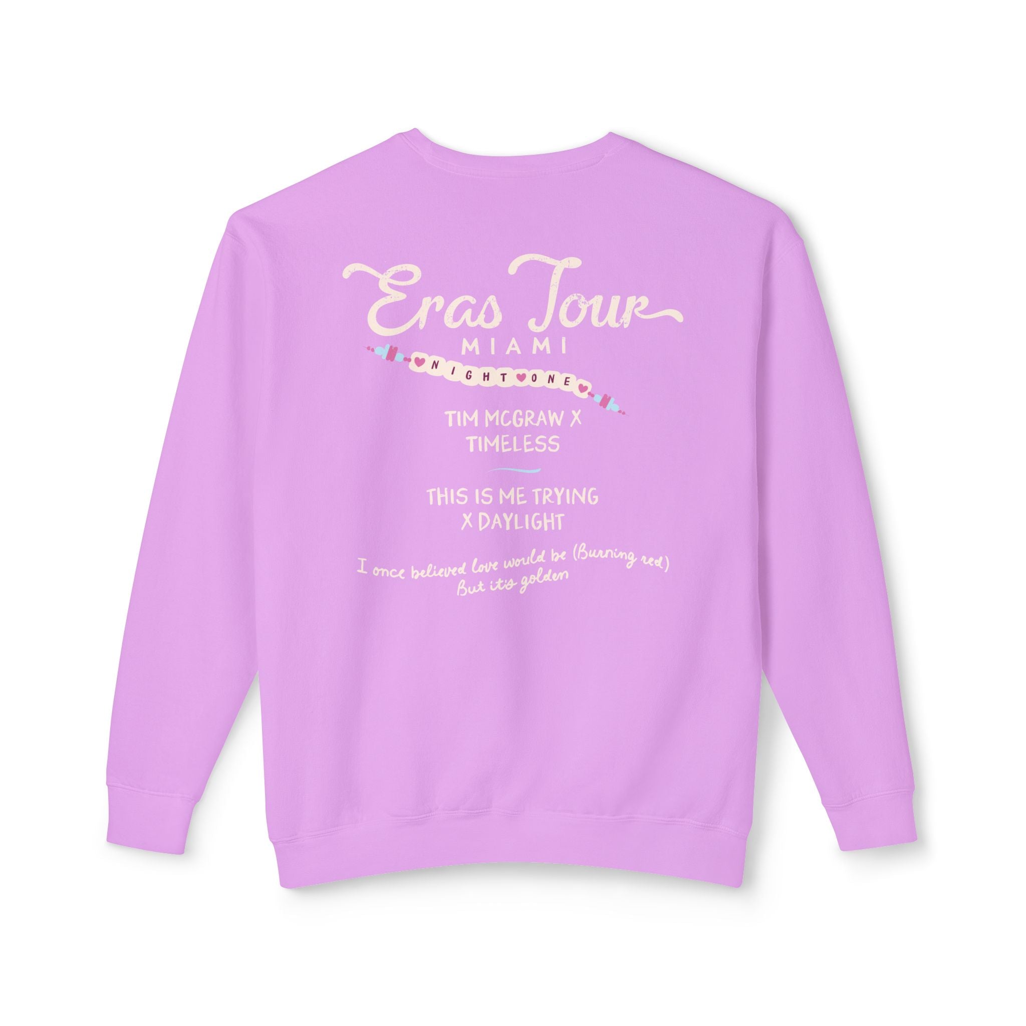 Miami Eras Night One Lifeguard Lightweight Comfort Colors Crewneck