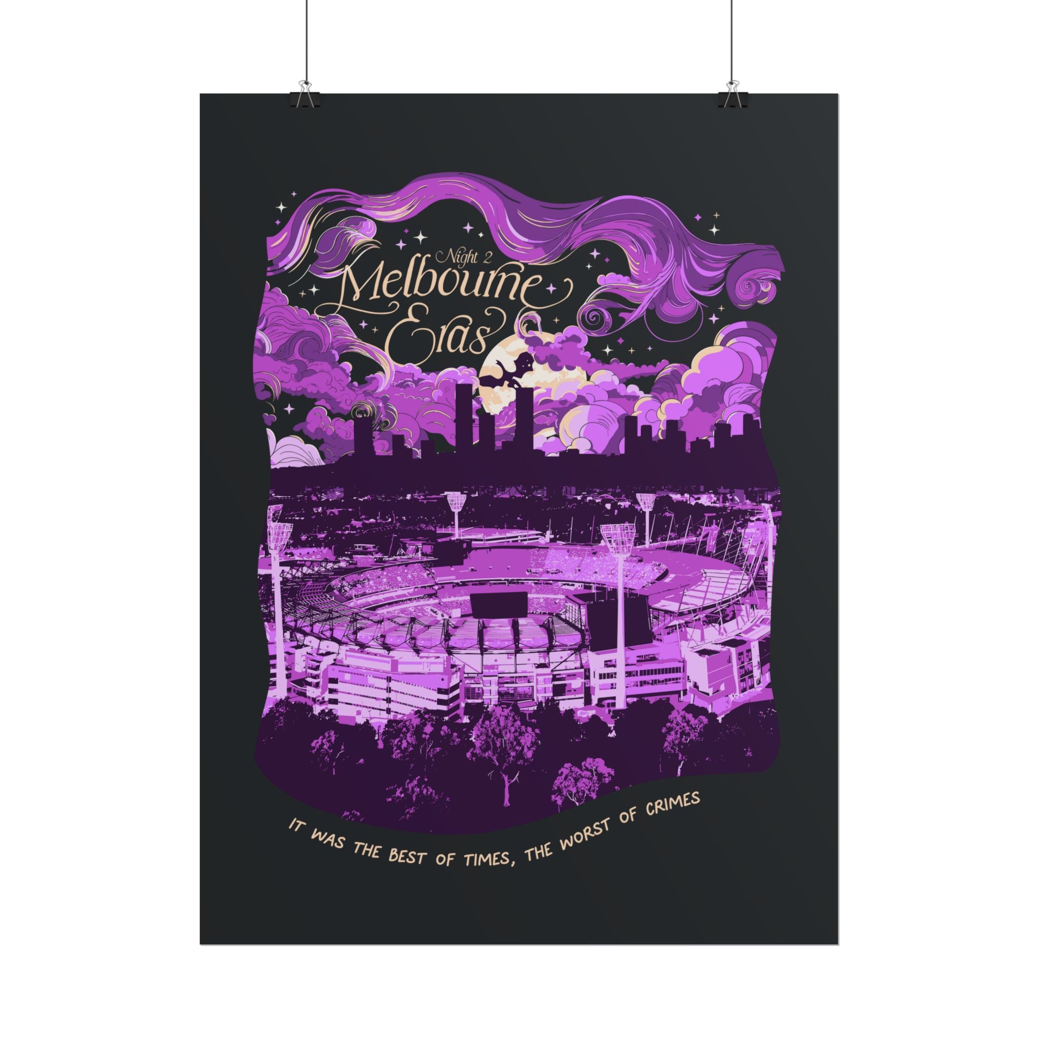 Black Night Two Melbourne Eras Tour Poster