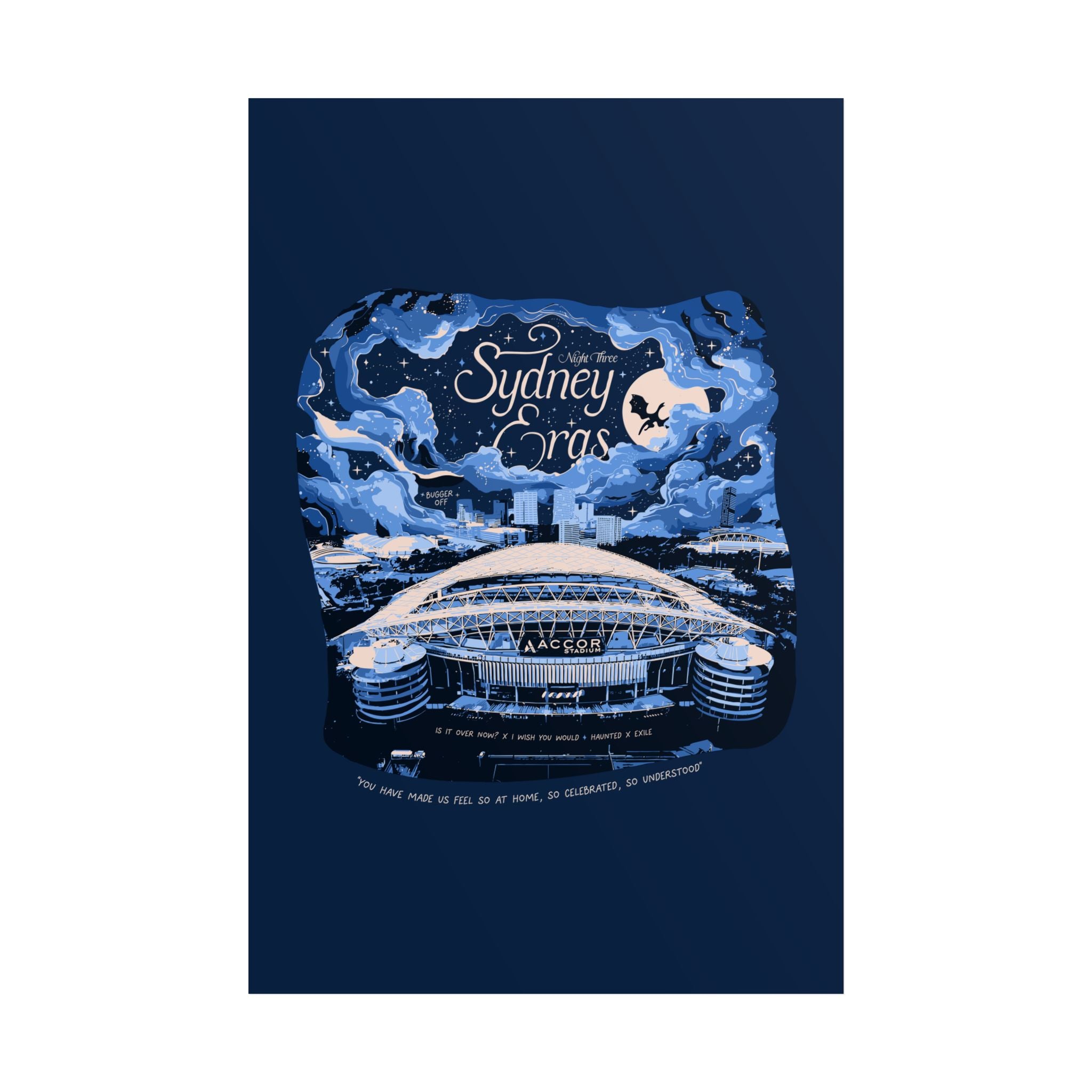 Navy Night Three Sydney Eras Tour Poster