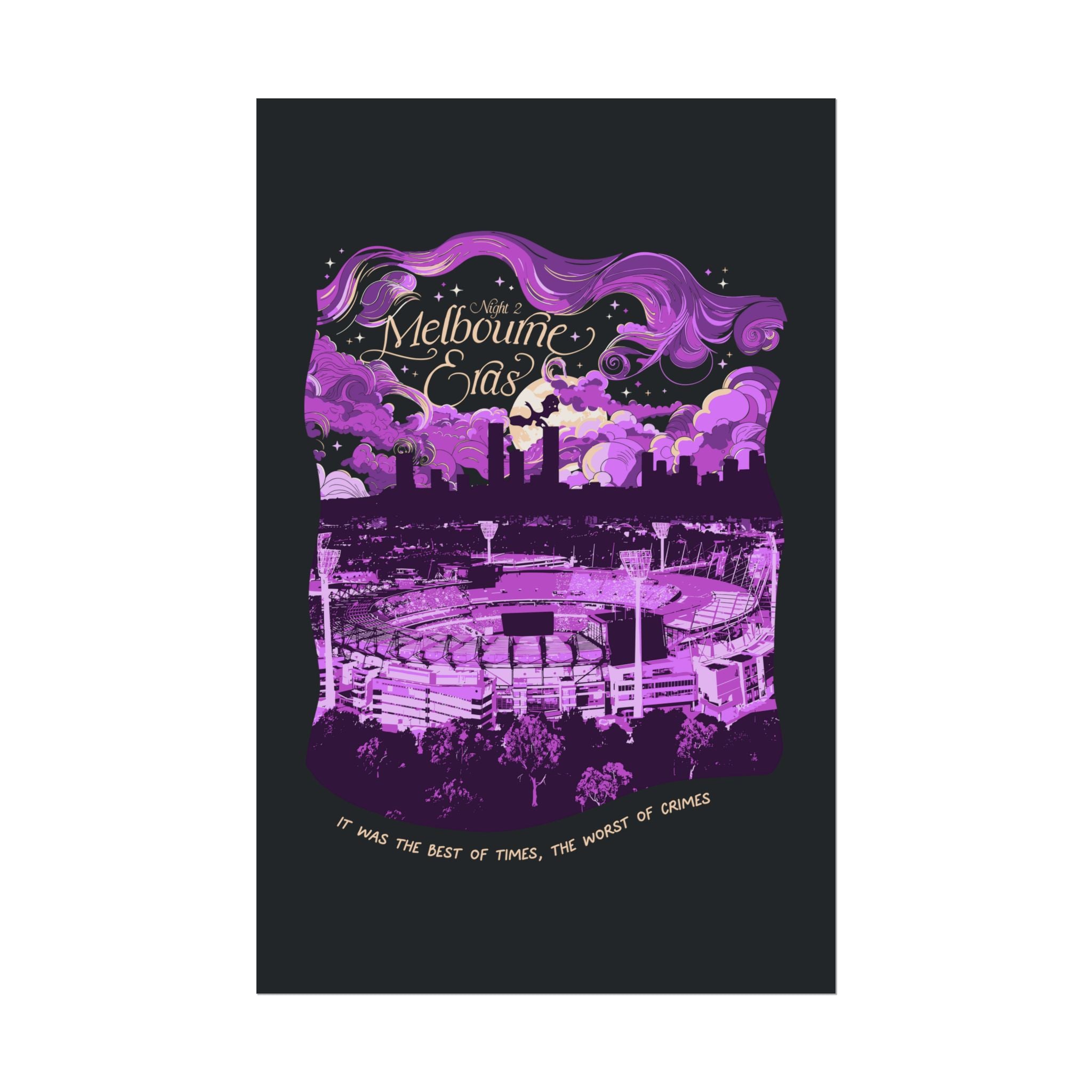 Black Night Two Melbourne Eras Tour Poster