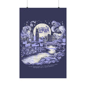 Night One Nashville Eras Tour Skyline Purple Poster