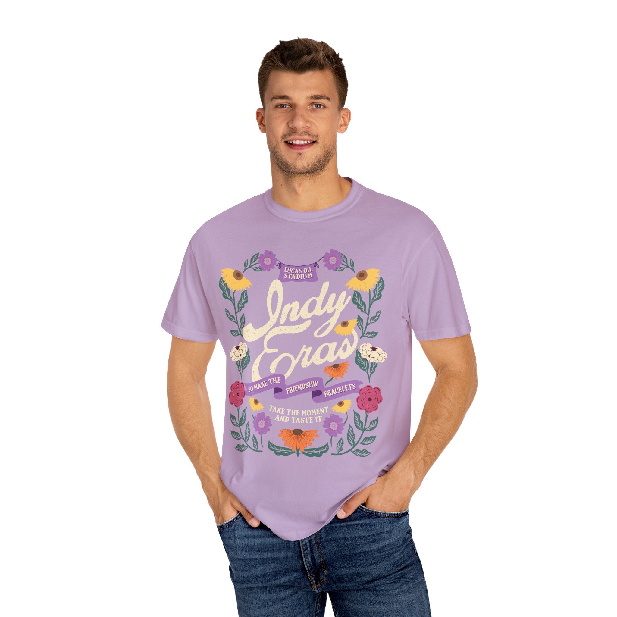 Indy Eras Tour  Floral Piano Comfort Colors Tee