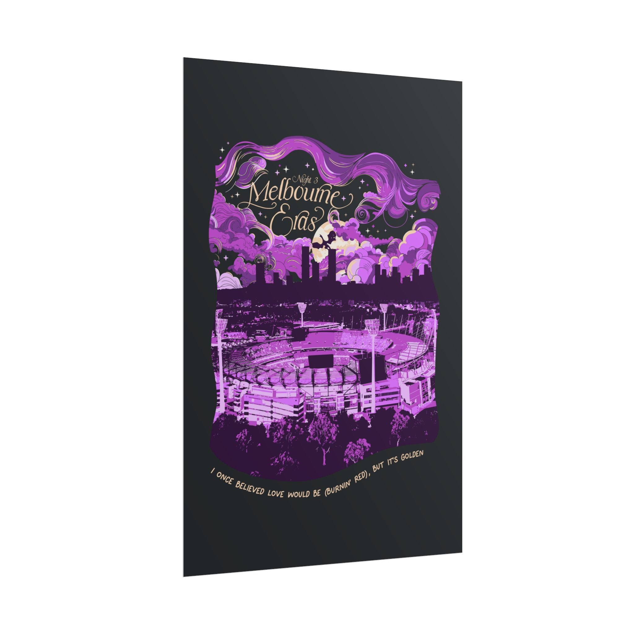 Black Night Three Melbourne Eras Tour Poster