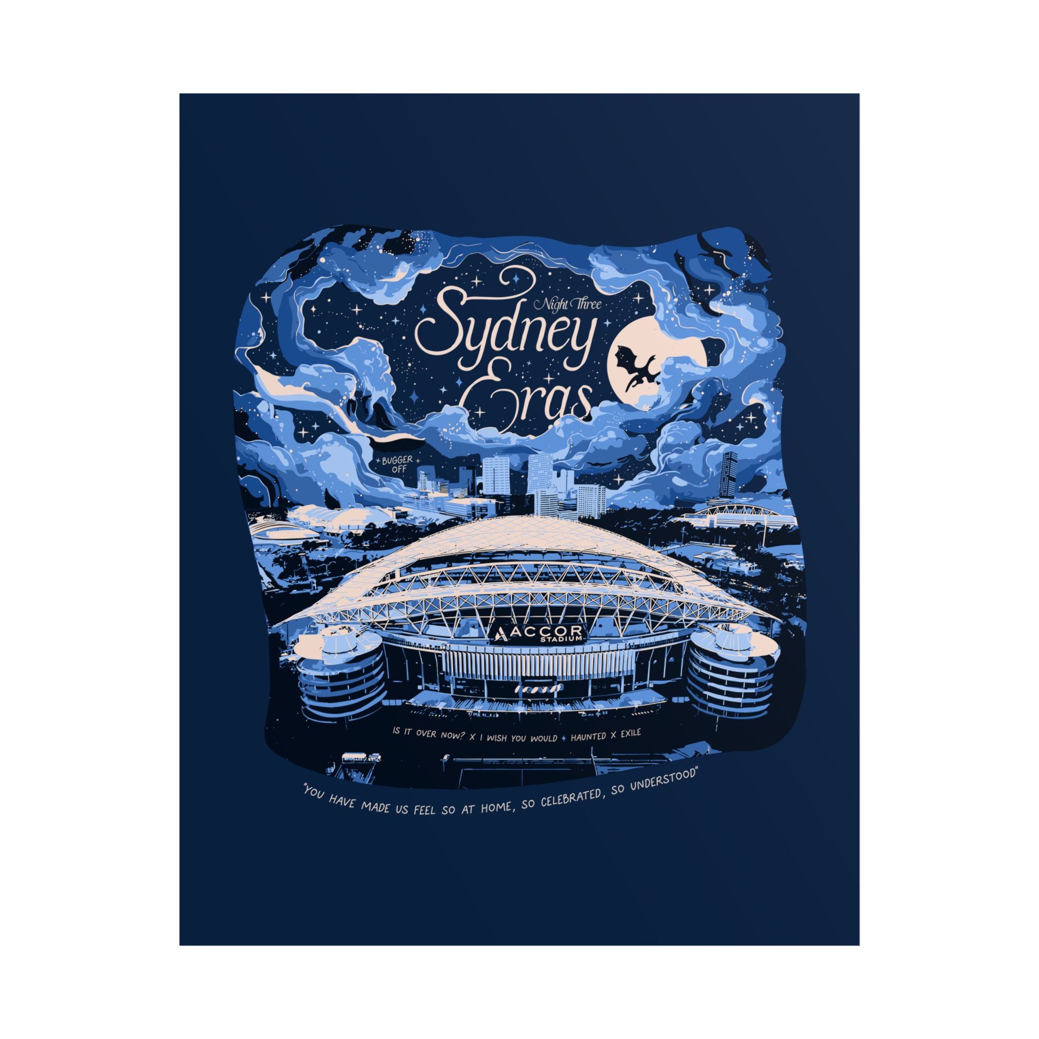Navy Night Three Sydney Eras Tour Poster