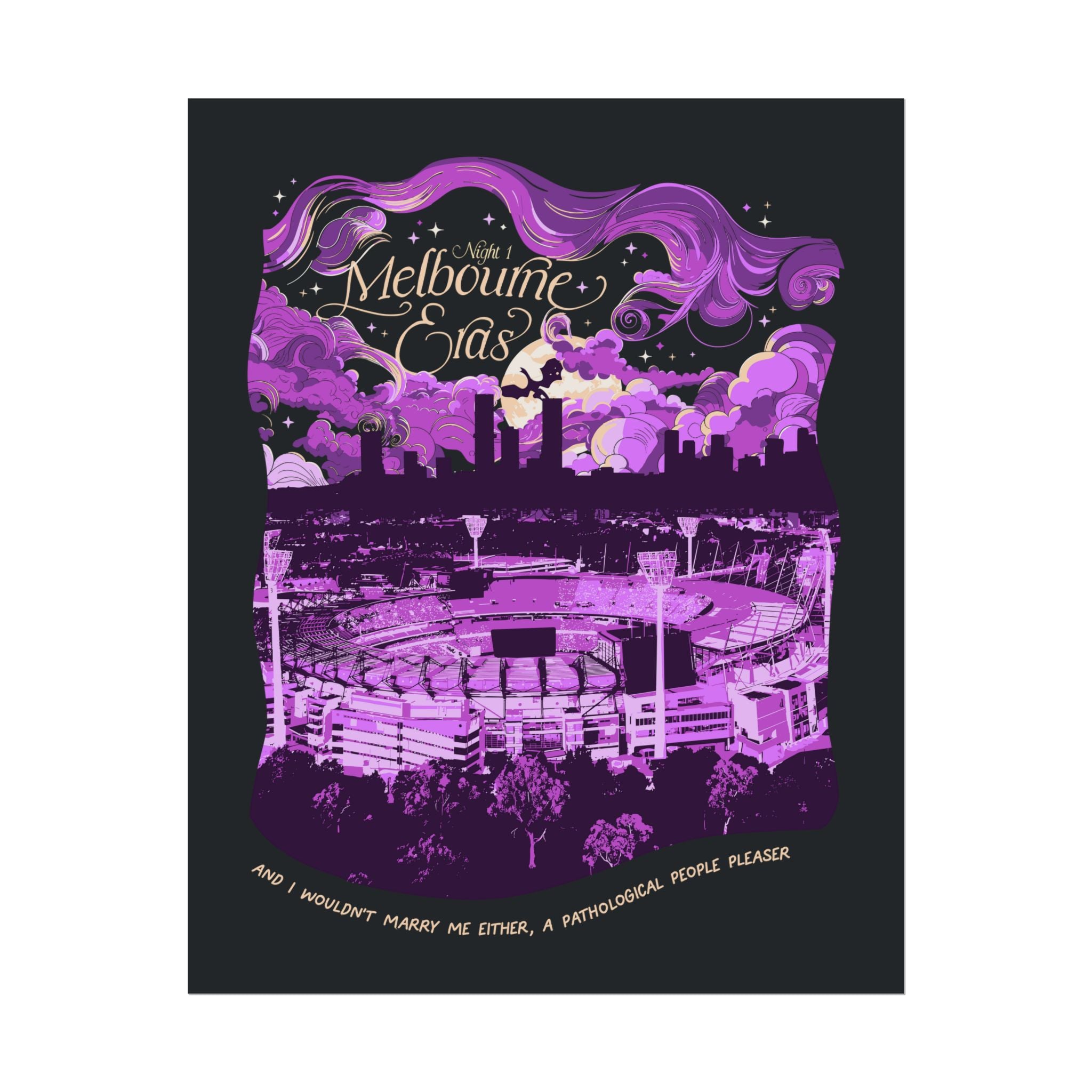 Black Night One Melbourne Eras Tour Poster