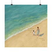 Best Day on the Beach with Latino Mom & Son Print