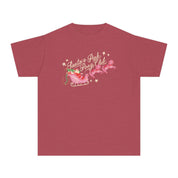 Kid's Santa's Pink Pony Club Comfort Colors Tee