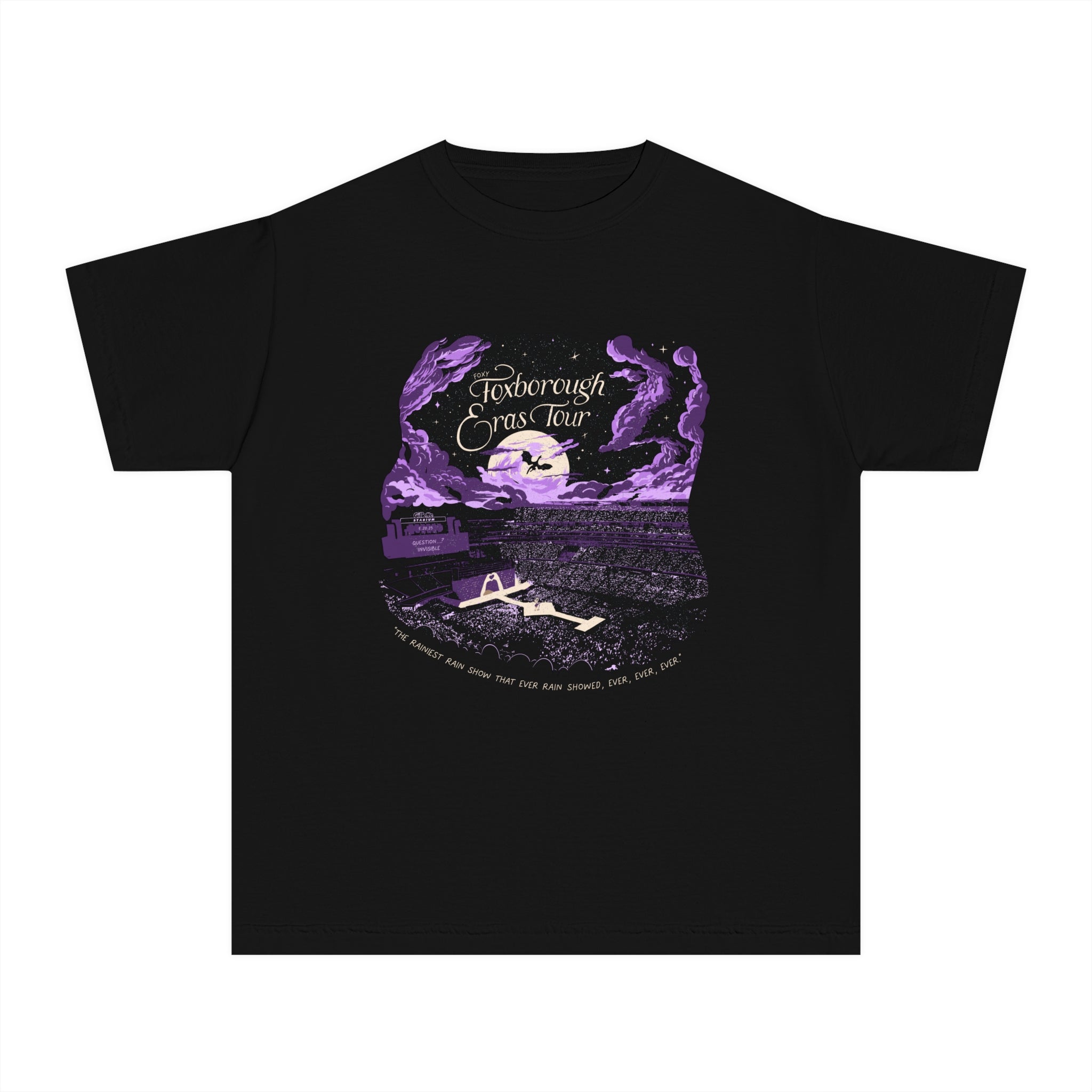 Kid's Night Two Foxborough Eras Tour Gillette Stadium Youth Midweight Tee