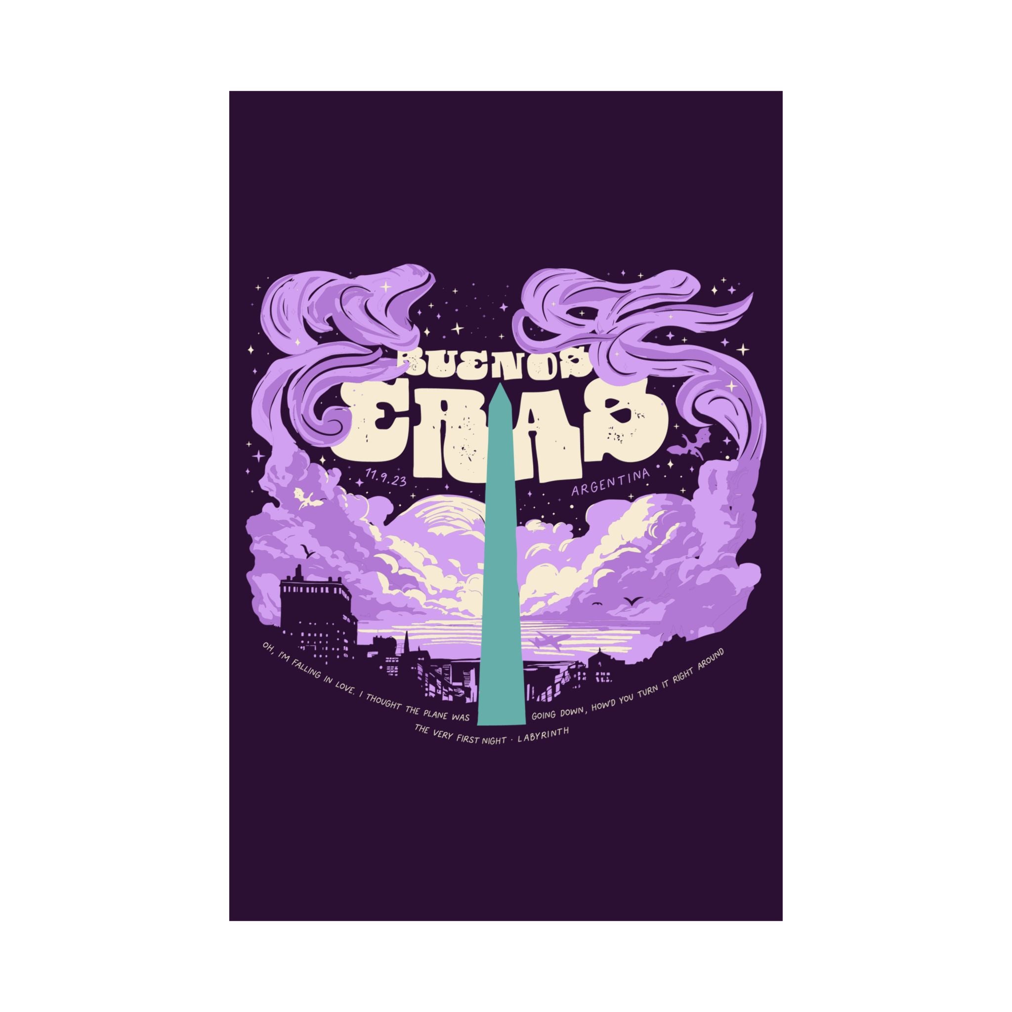 Purple Night One Buenos Aires Eras Tour Poster