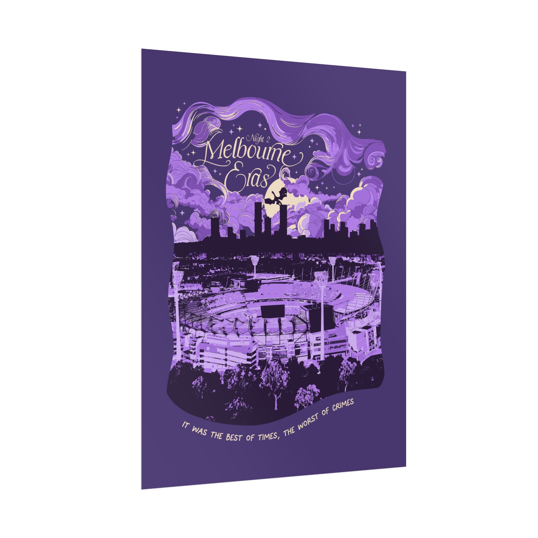 Purple Night Two Melbourne Eras Tour Poster