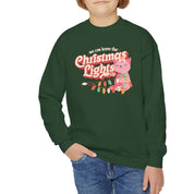 Kid's We Can Leave the Christmas Lights Up Crewneck Sweatshirt