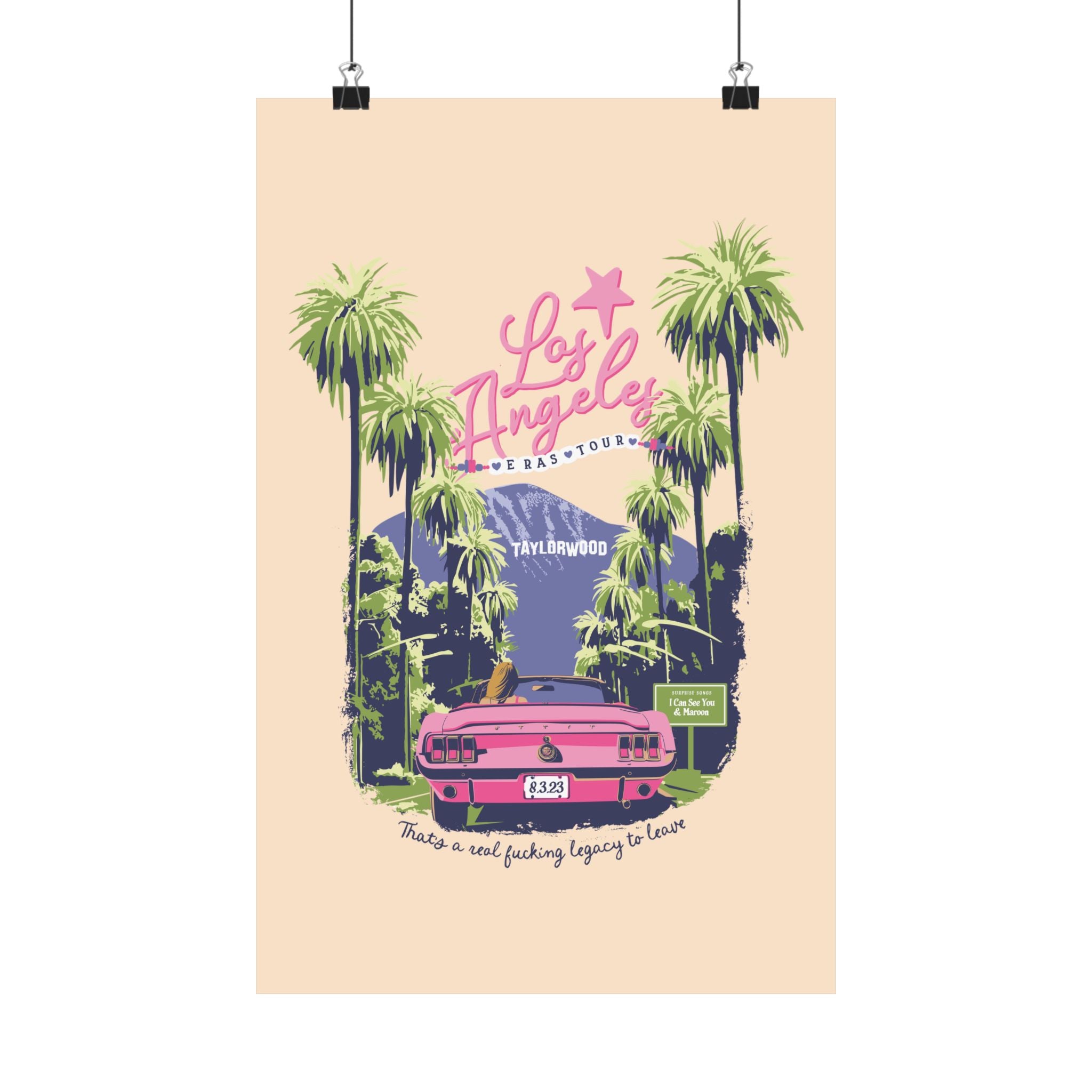 Los Angeles Eras Night One Taylorwood Poster