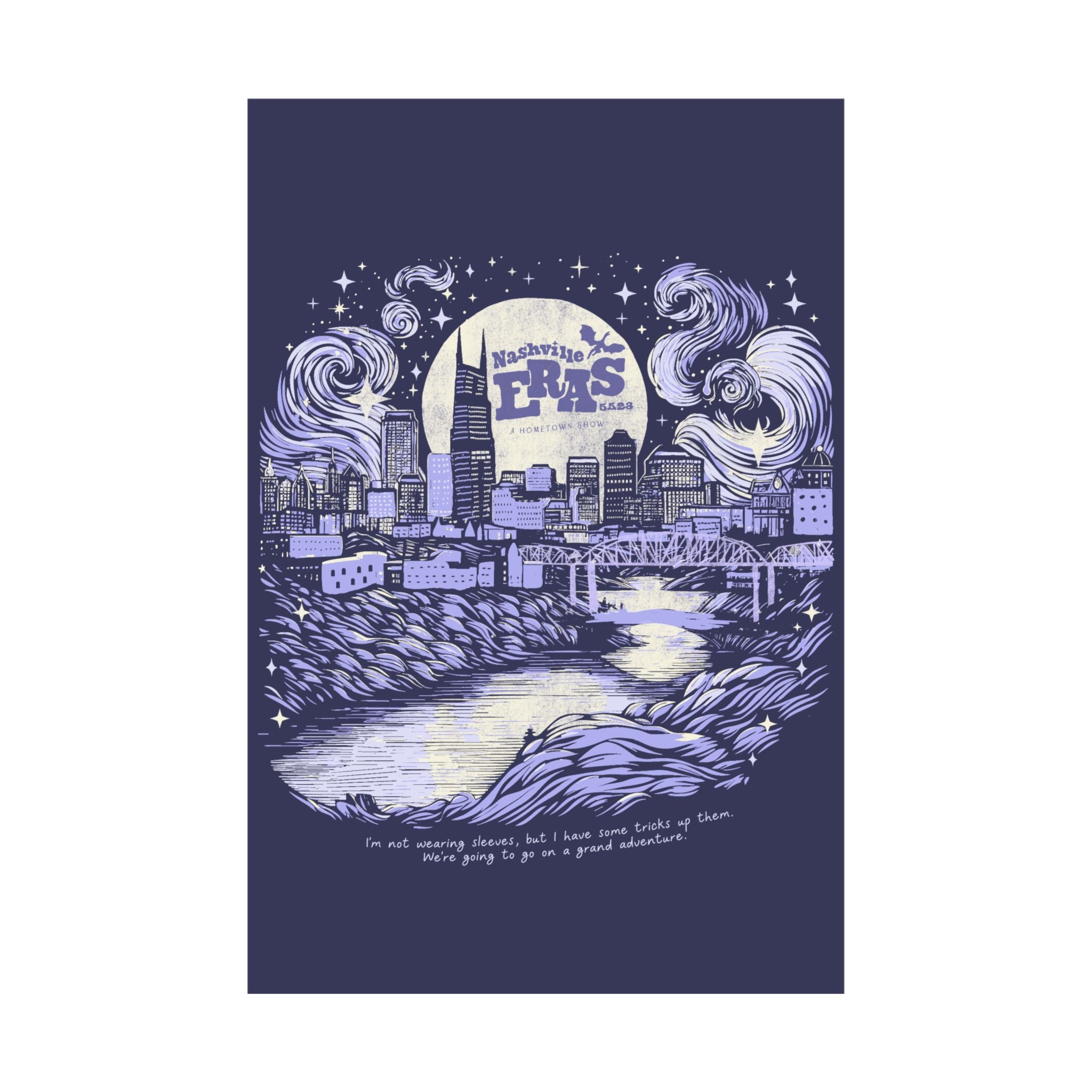 Night One Nashville Eras Tour Skyline Purple Poster