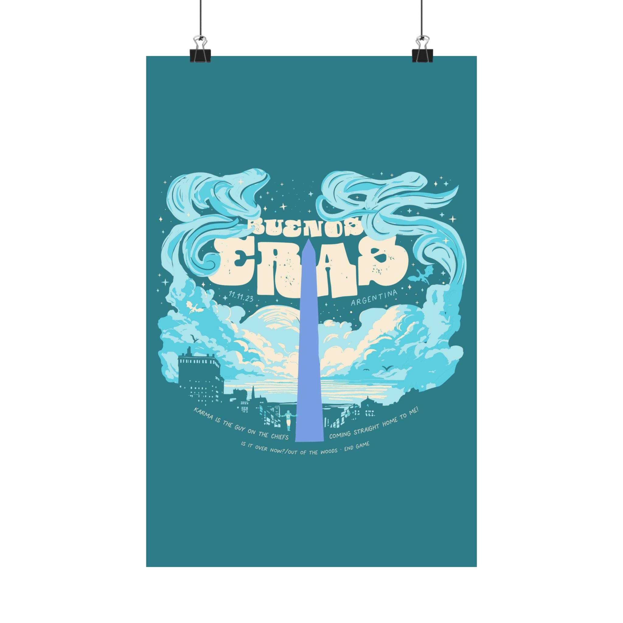 Blue Night Two Buenos Aires Eras Tour Poster