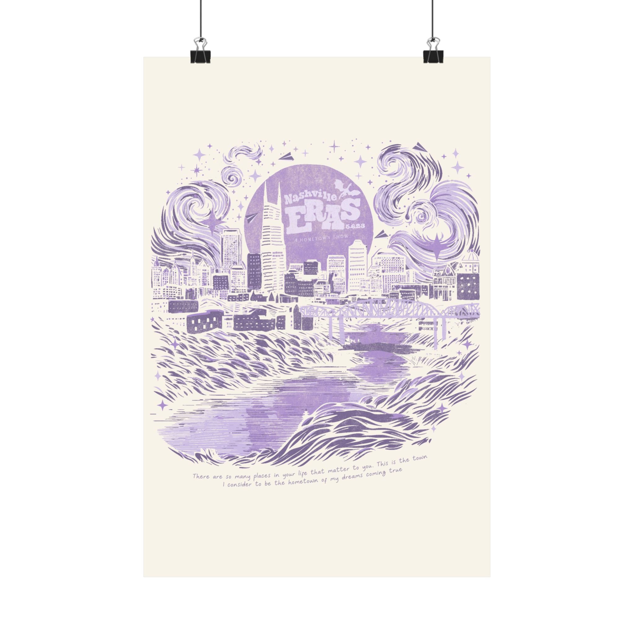 Night Two Nashville Eras Tour Skyline Poster