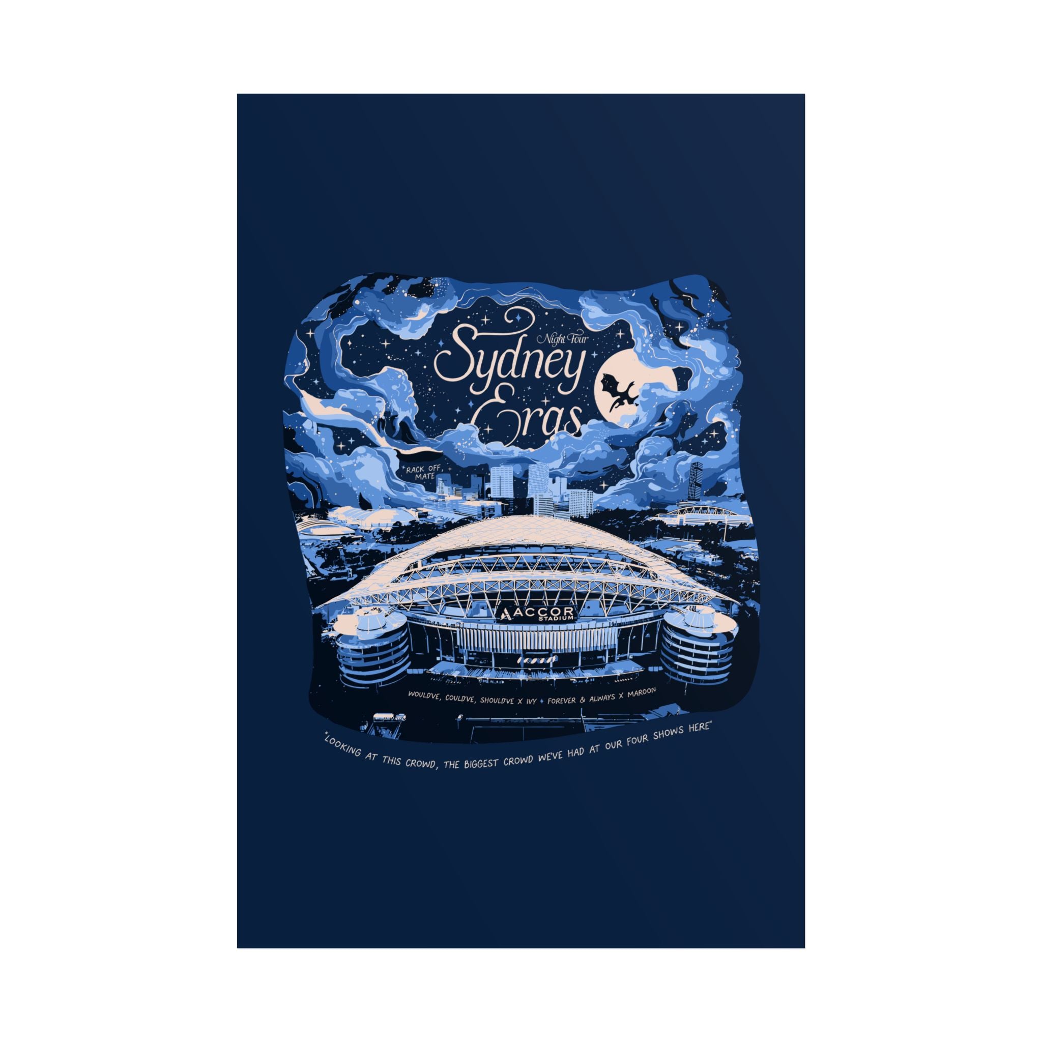 Navy Night Four Sydney Eras Tour Poster