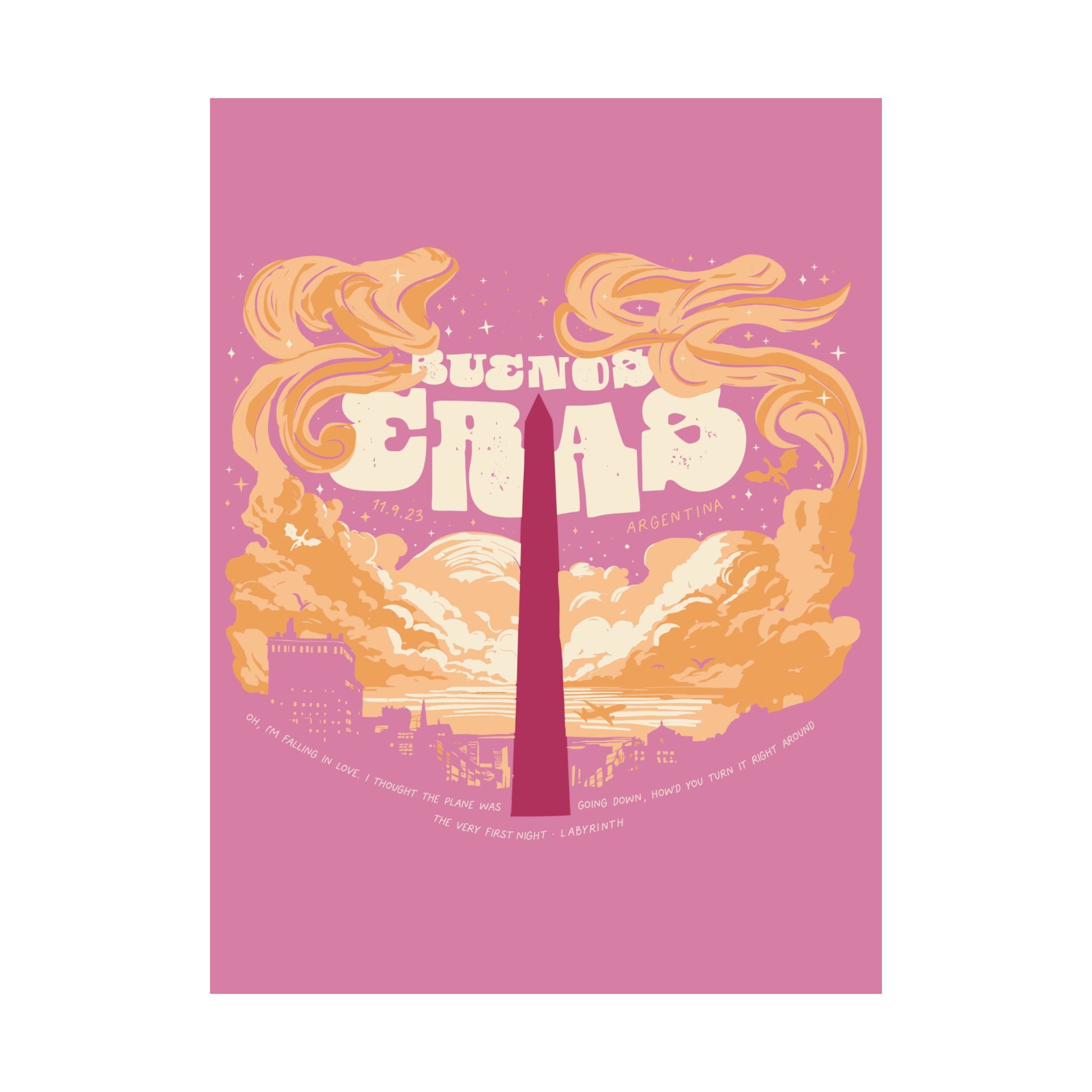 Pink Night One Buenos Aires Eras Tour Poster