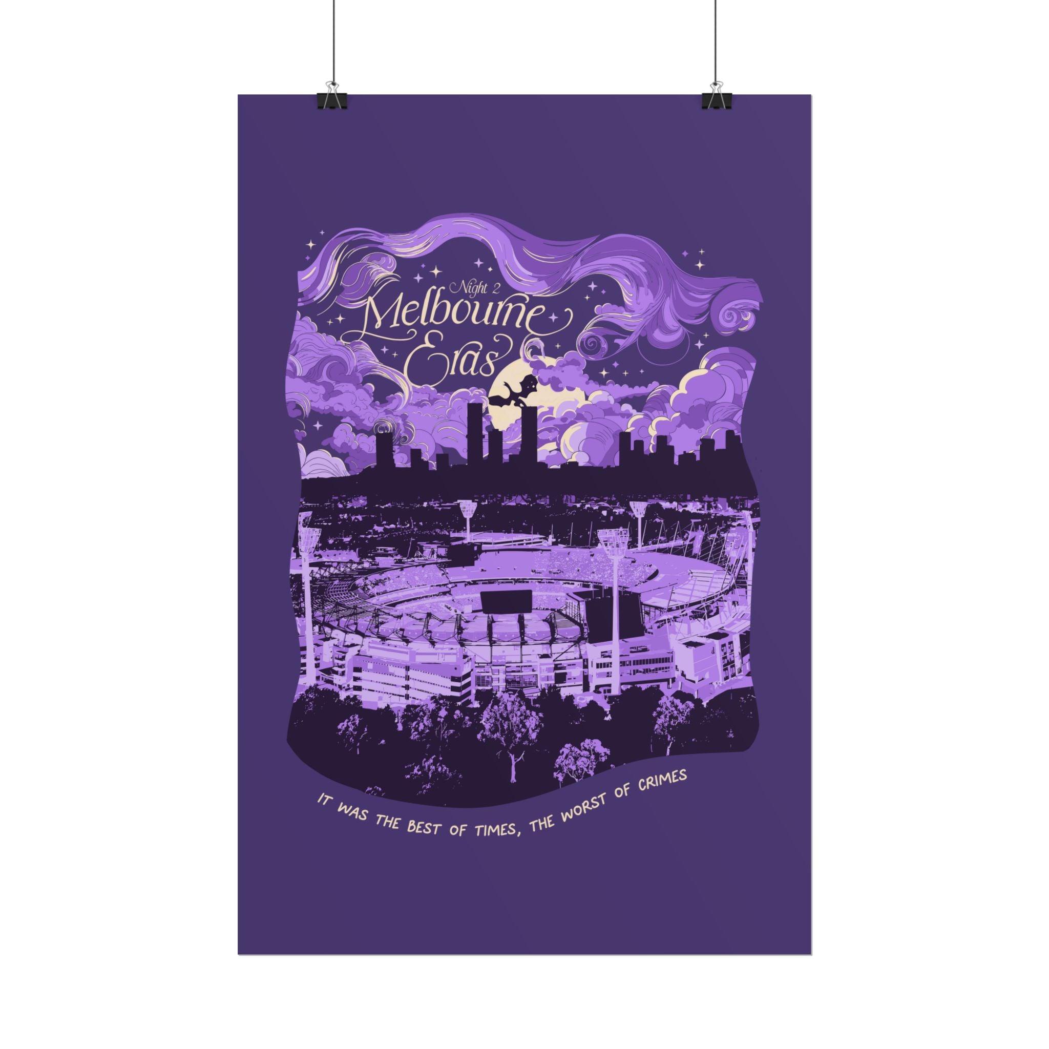 Purple Night Two Melbourne Eras Tour Poster