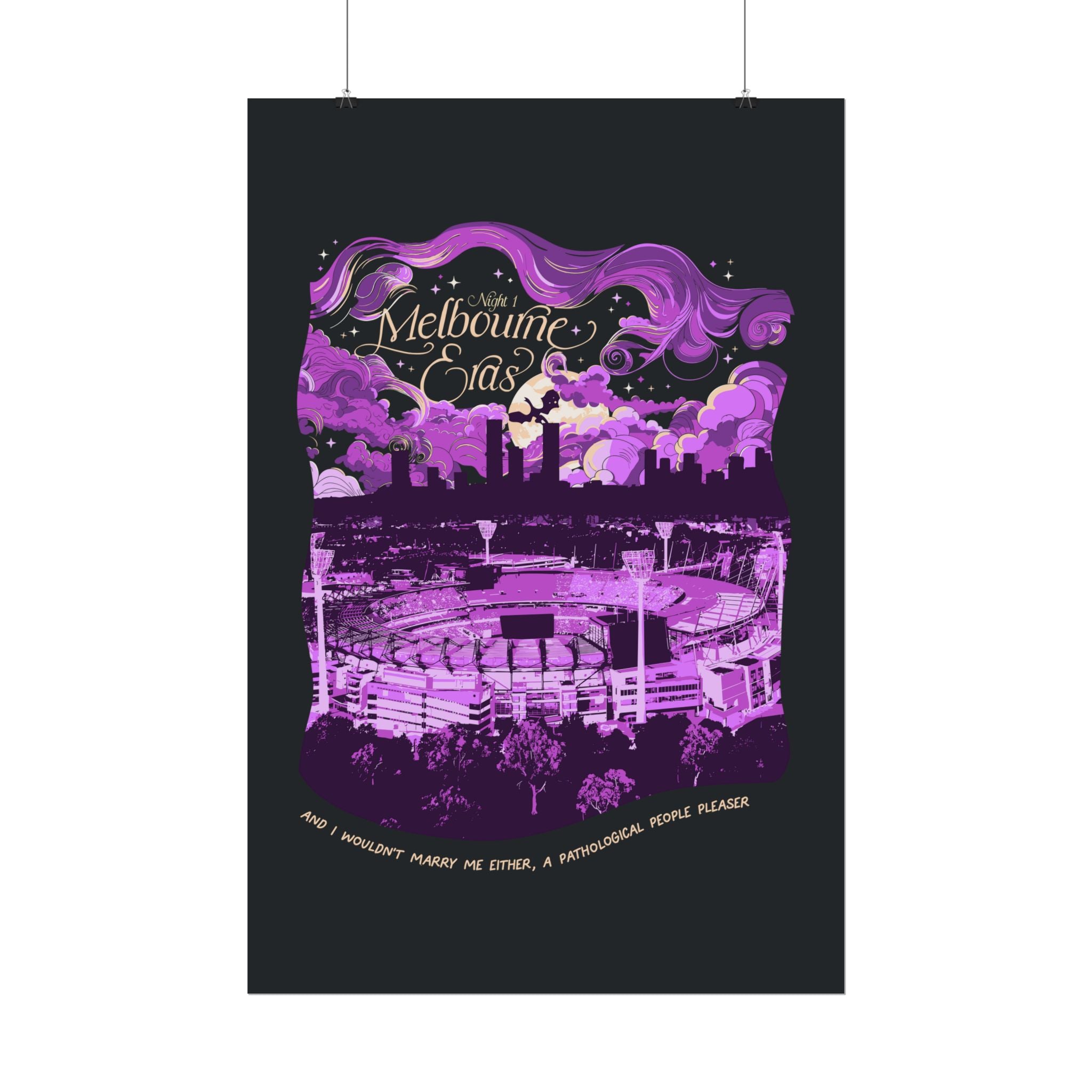 Black Night One Melbourne Eras Tour Poster