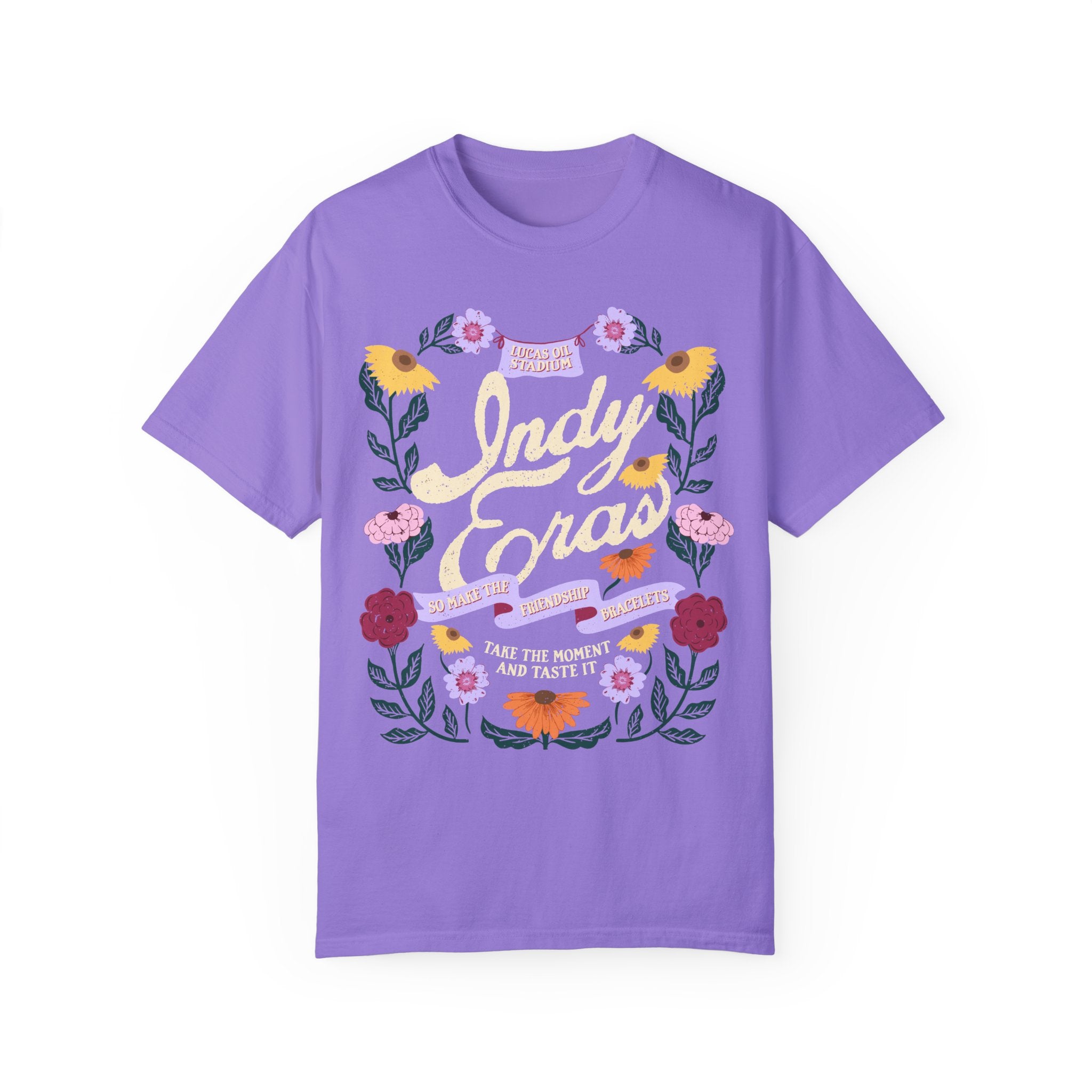 Indy Eras Tour  Floral Piano Comfort Colors Tee