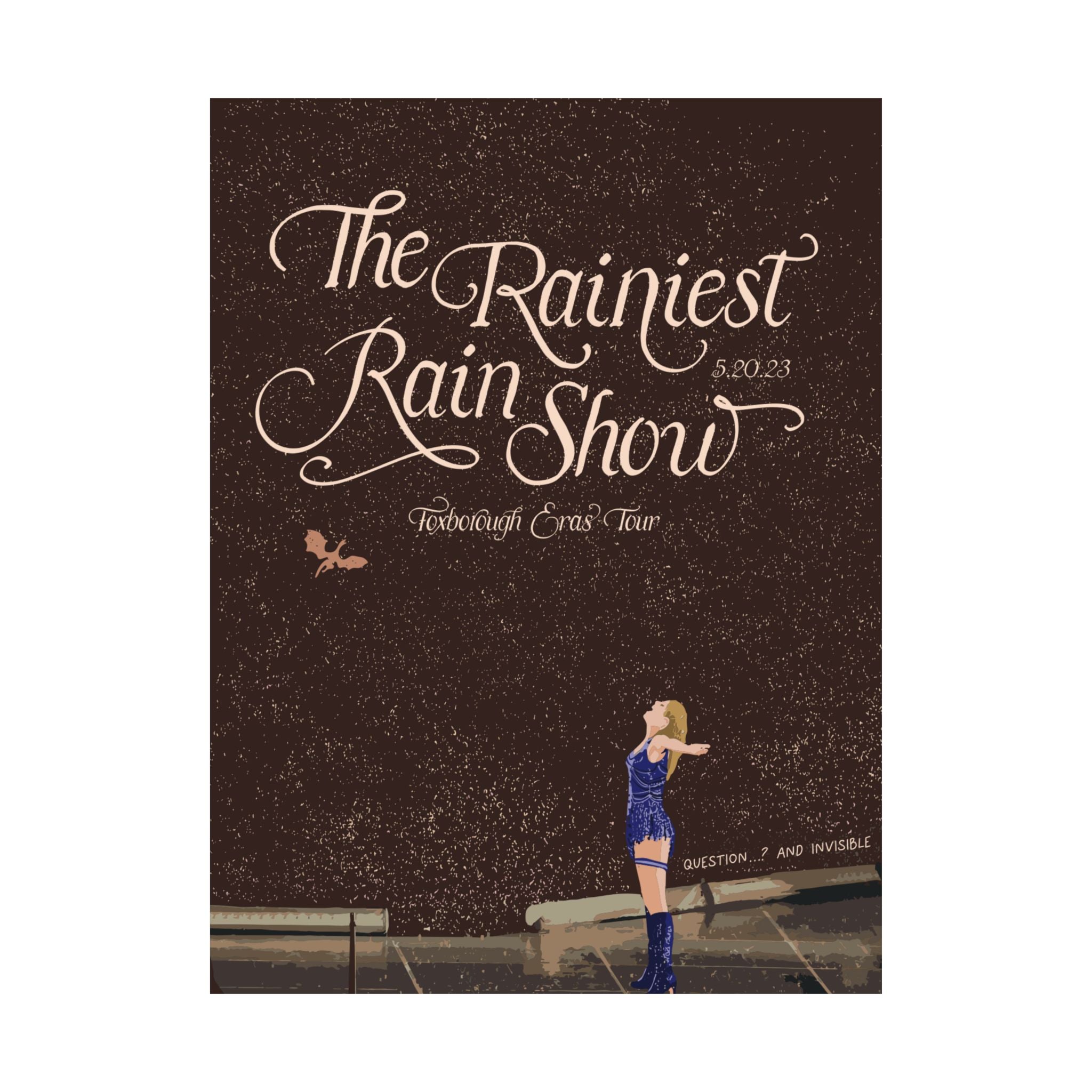 Brown Foxborough Rainiest Rain Show Poster