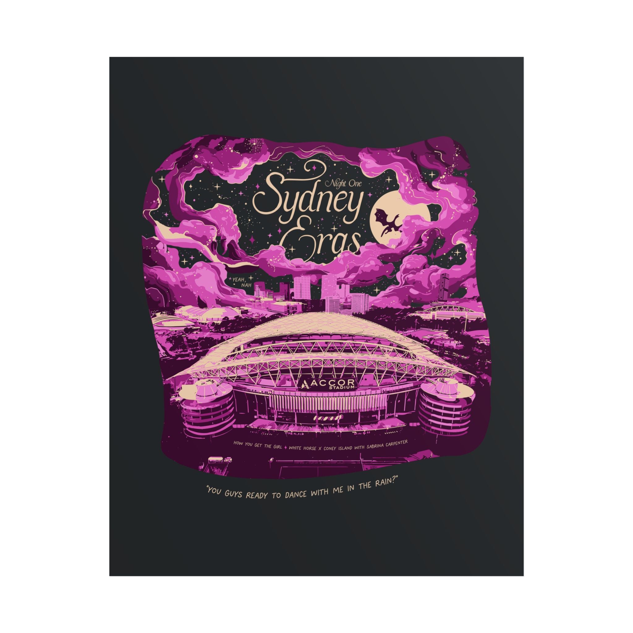 Black Night One Sydney Eras Tour Poster