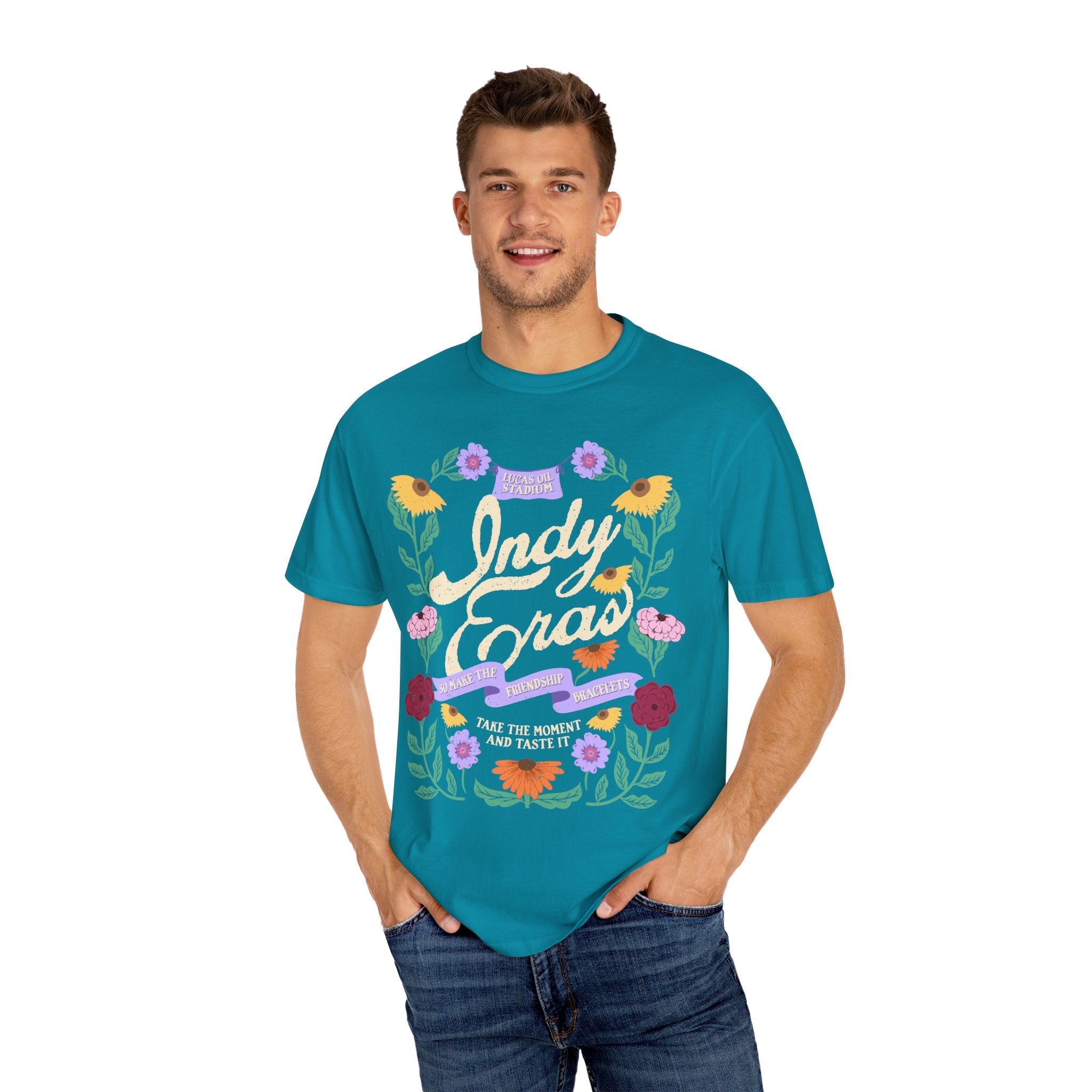 Indy Eras Tour  Floral Piano Comfort Colors Tee