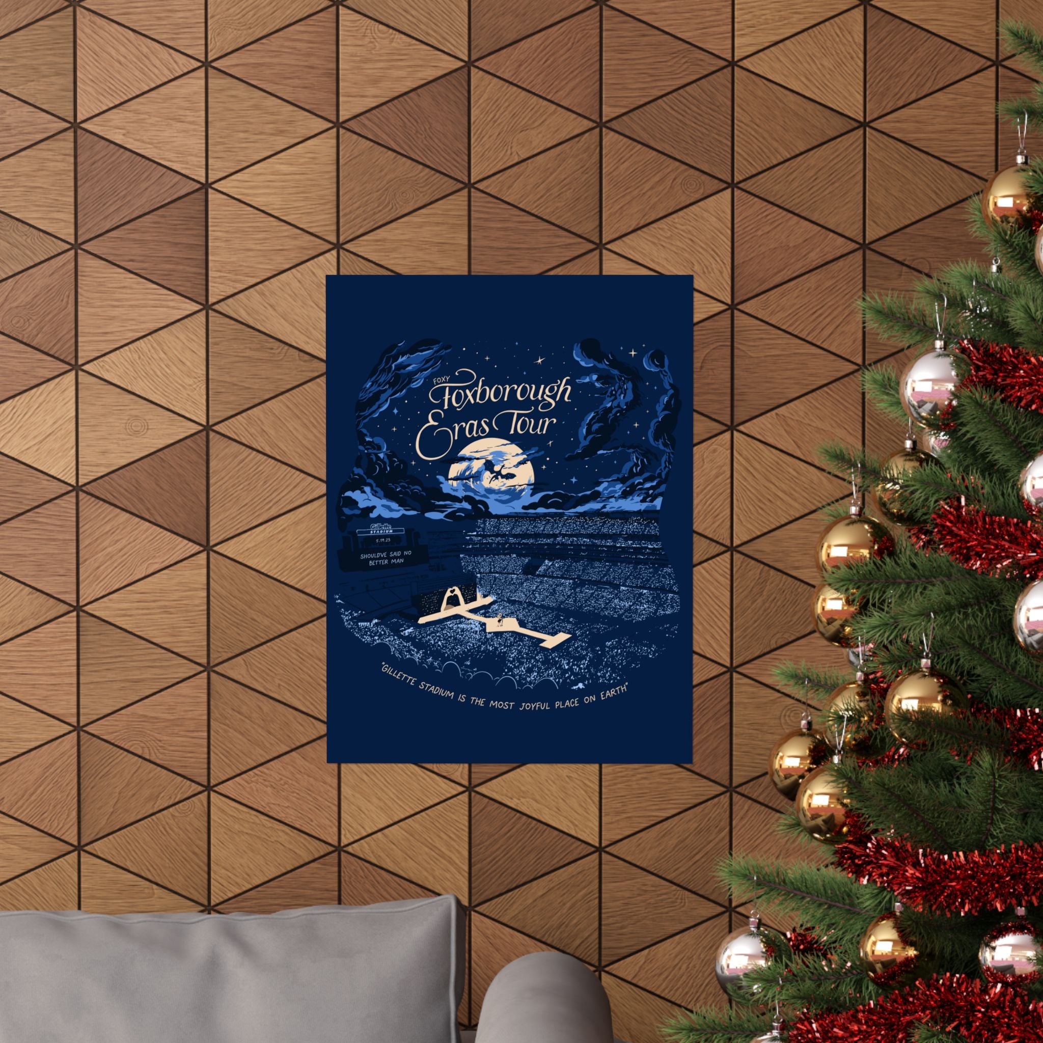 Navy Night One Foxborough Eras Tour Gillette Stadium Poster