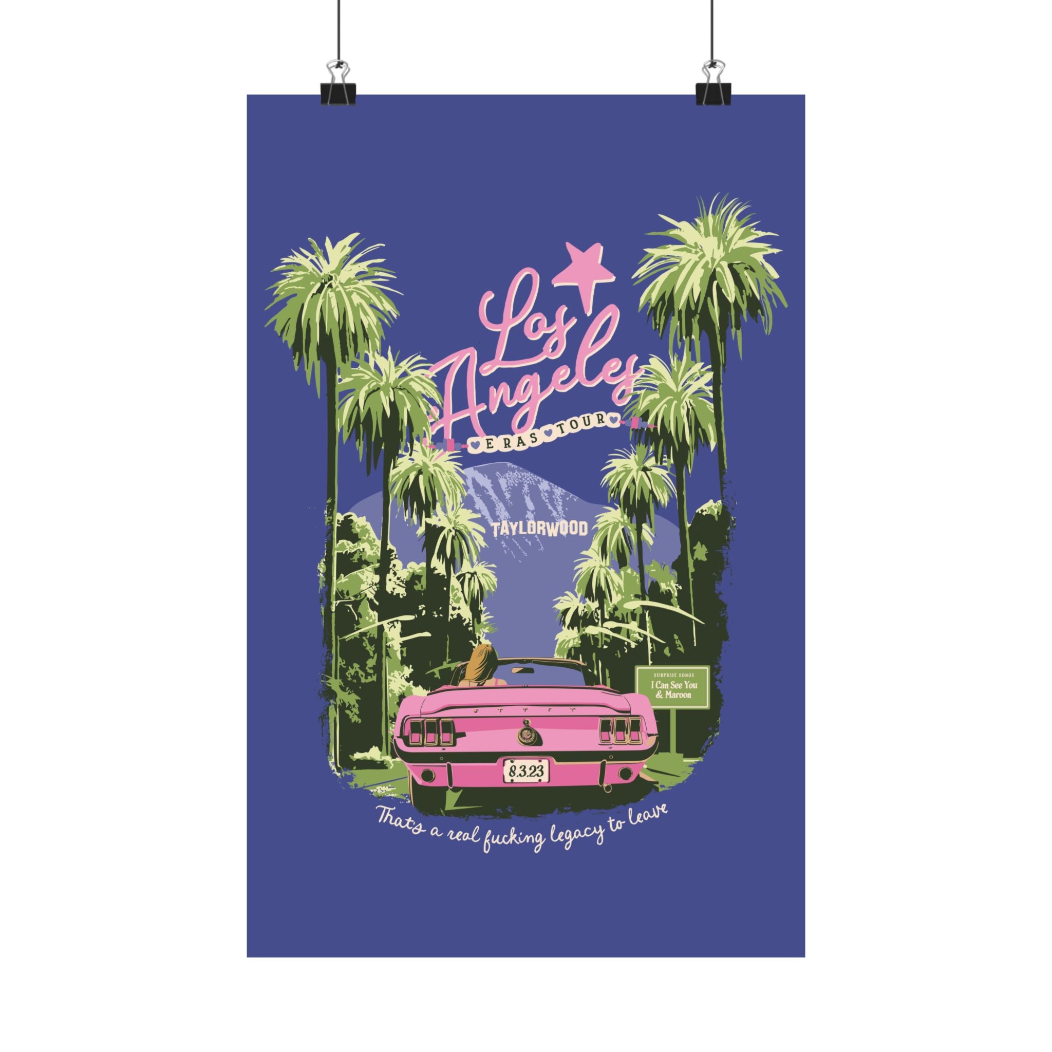 Los Angeles Eras Night One Taylorwood Poster