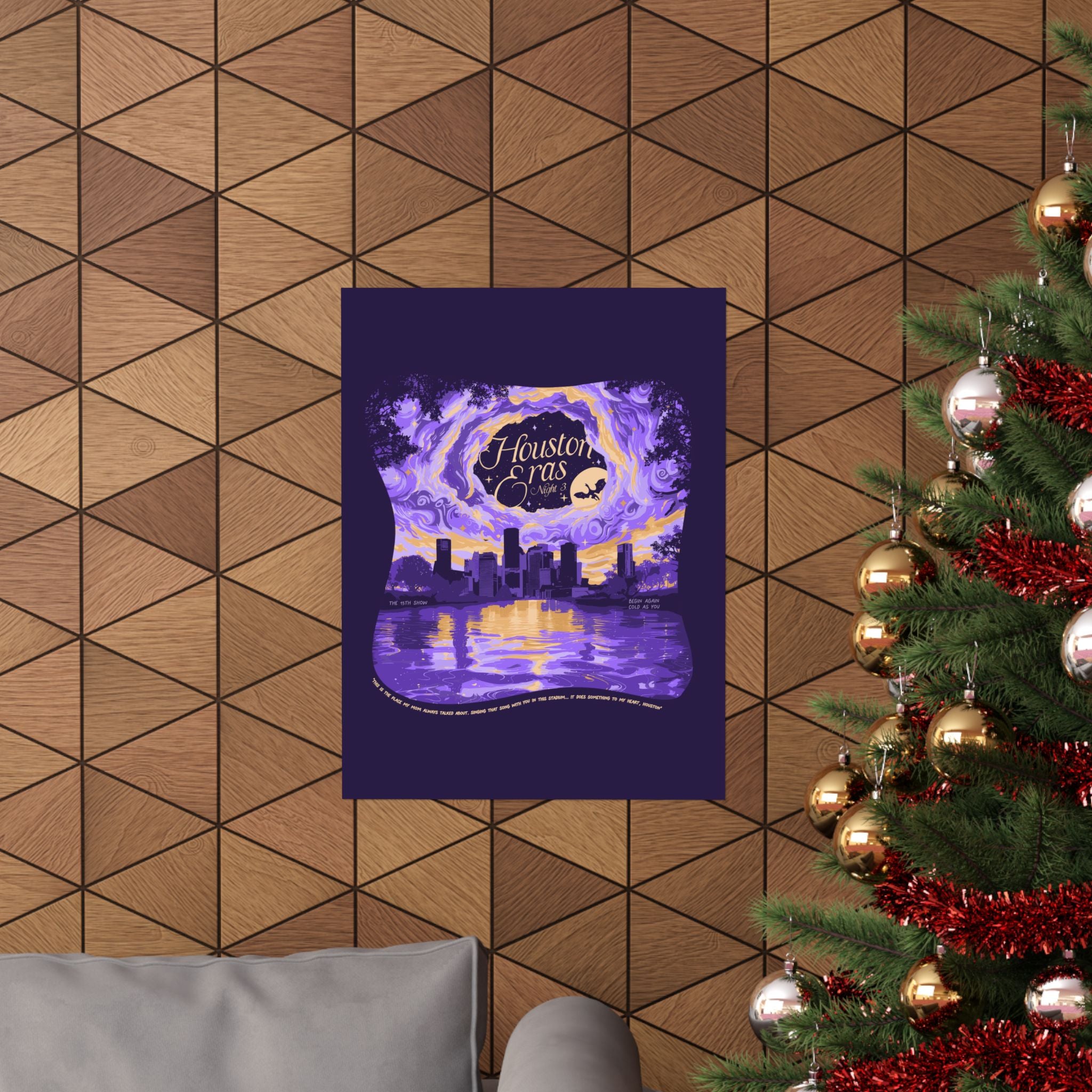 Purple Night Three Houston Eras Poster
