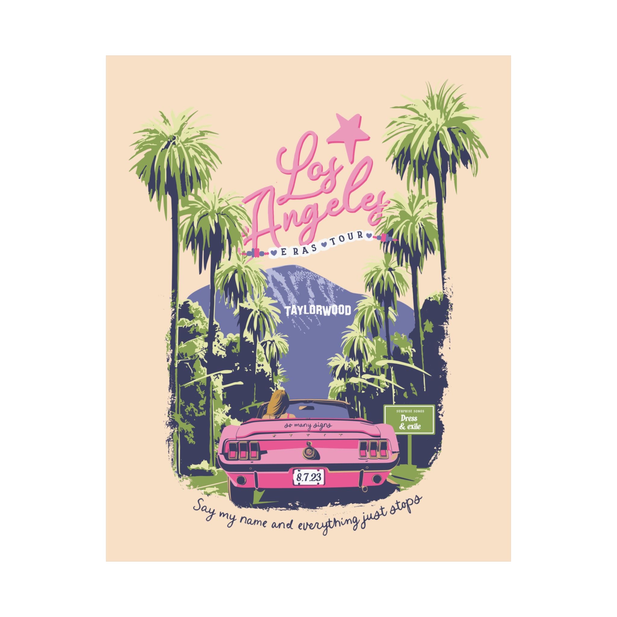 Los Angeles Eras Night Four Taylorwood Poster