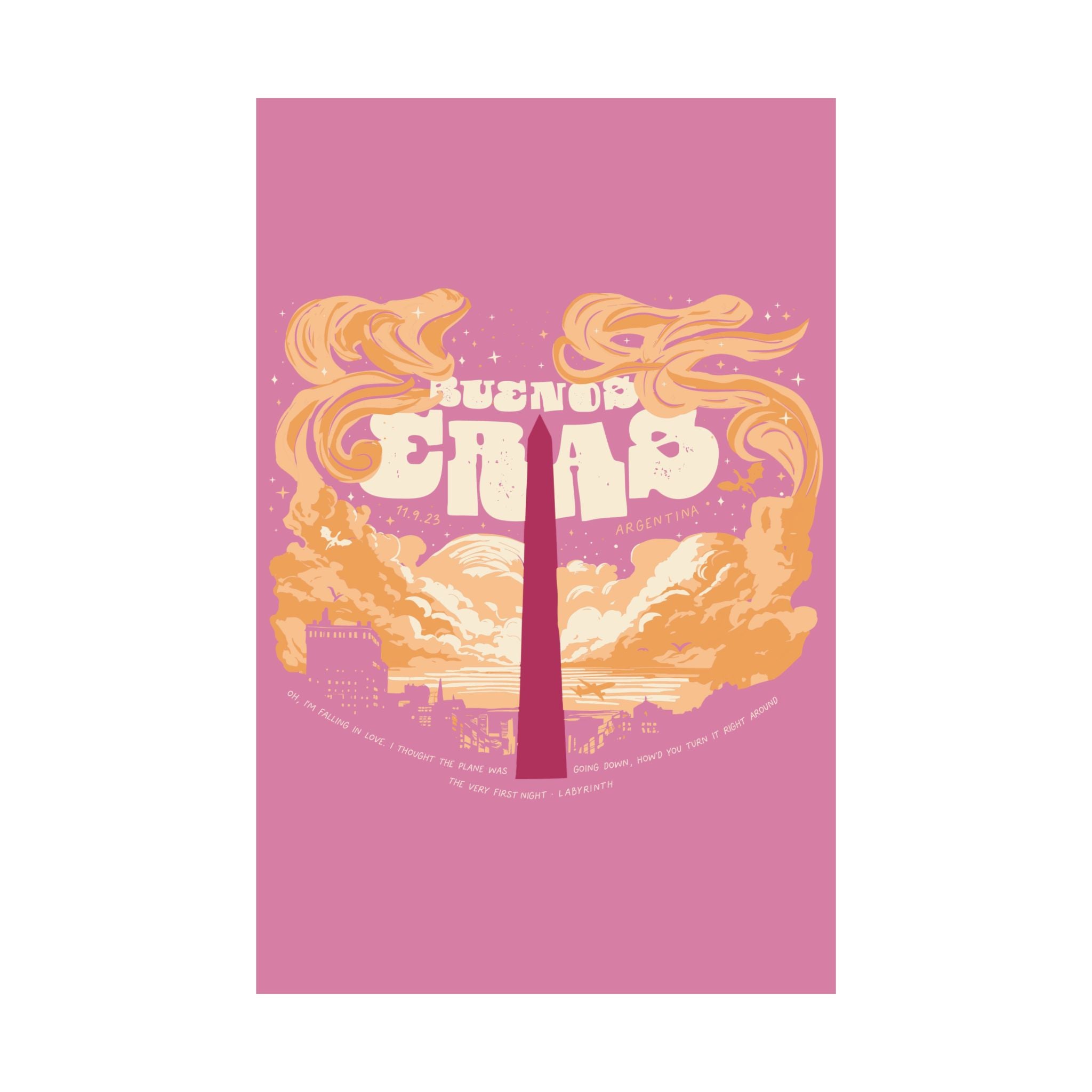 Pink Night One Buenos Aires Eras Tour Poster