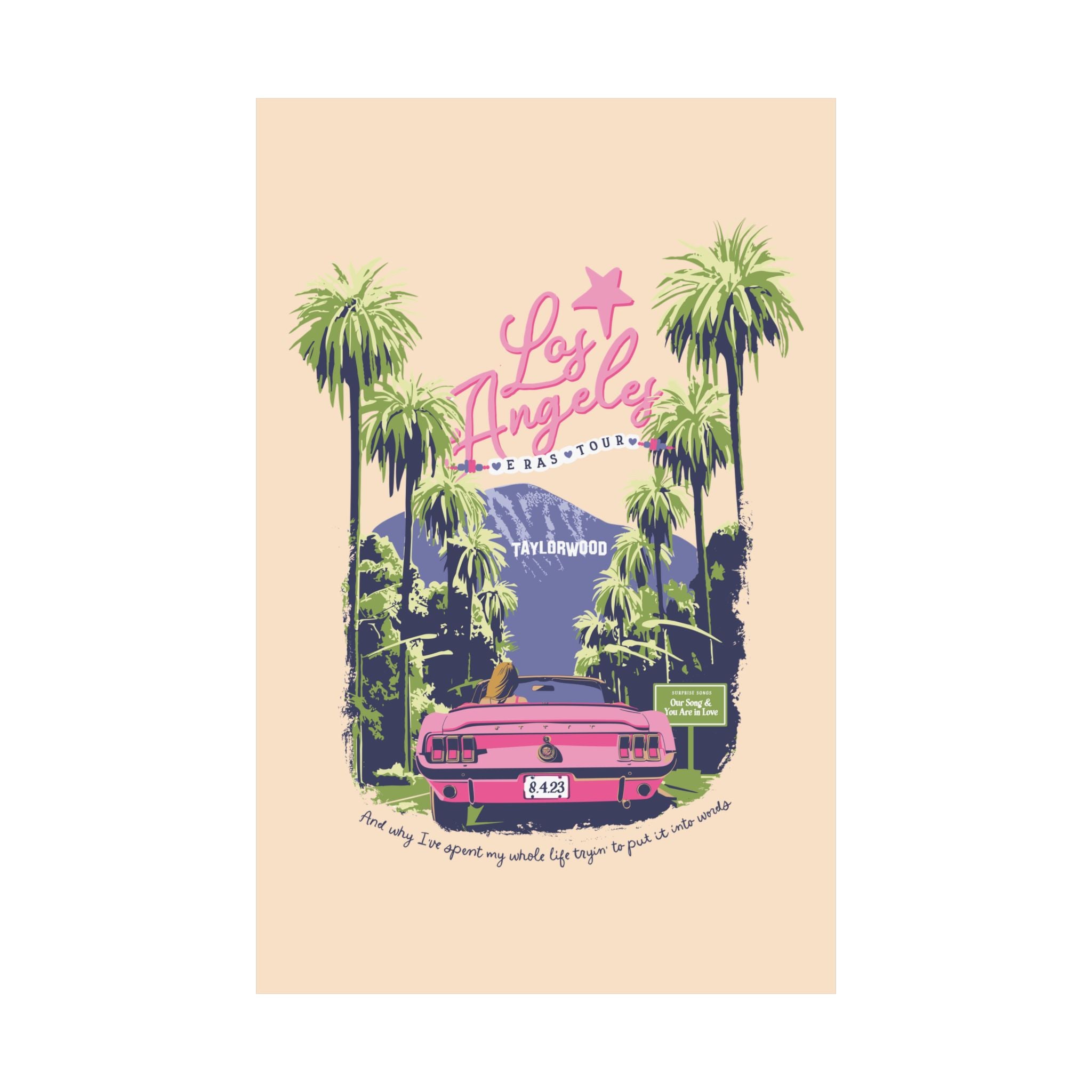 Los Angeles Eras Night Two Taylorwood Poster