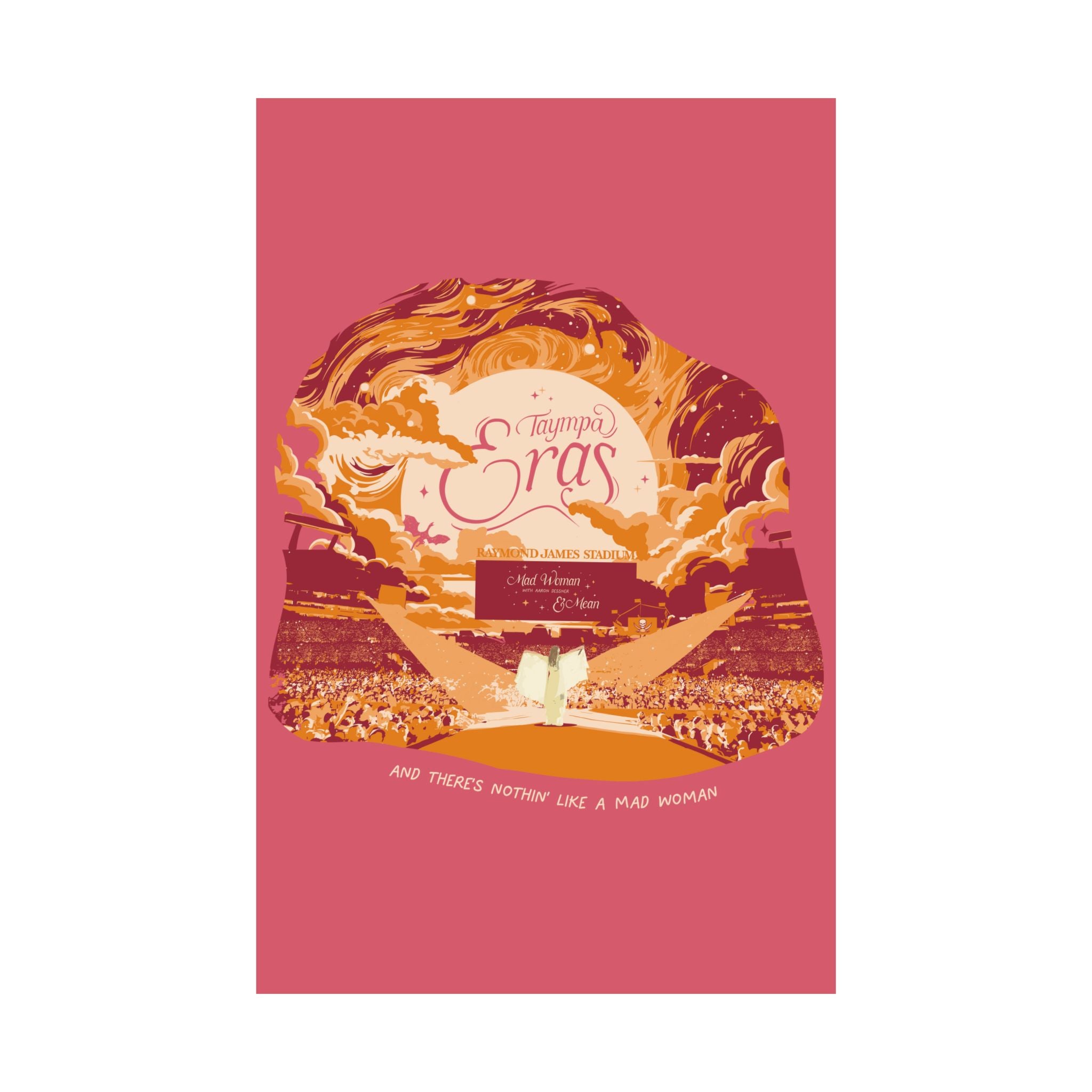 Pink Night Three Tampa Eras Tour Poster