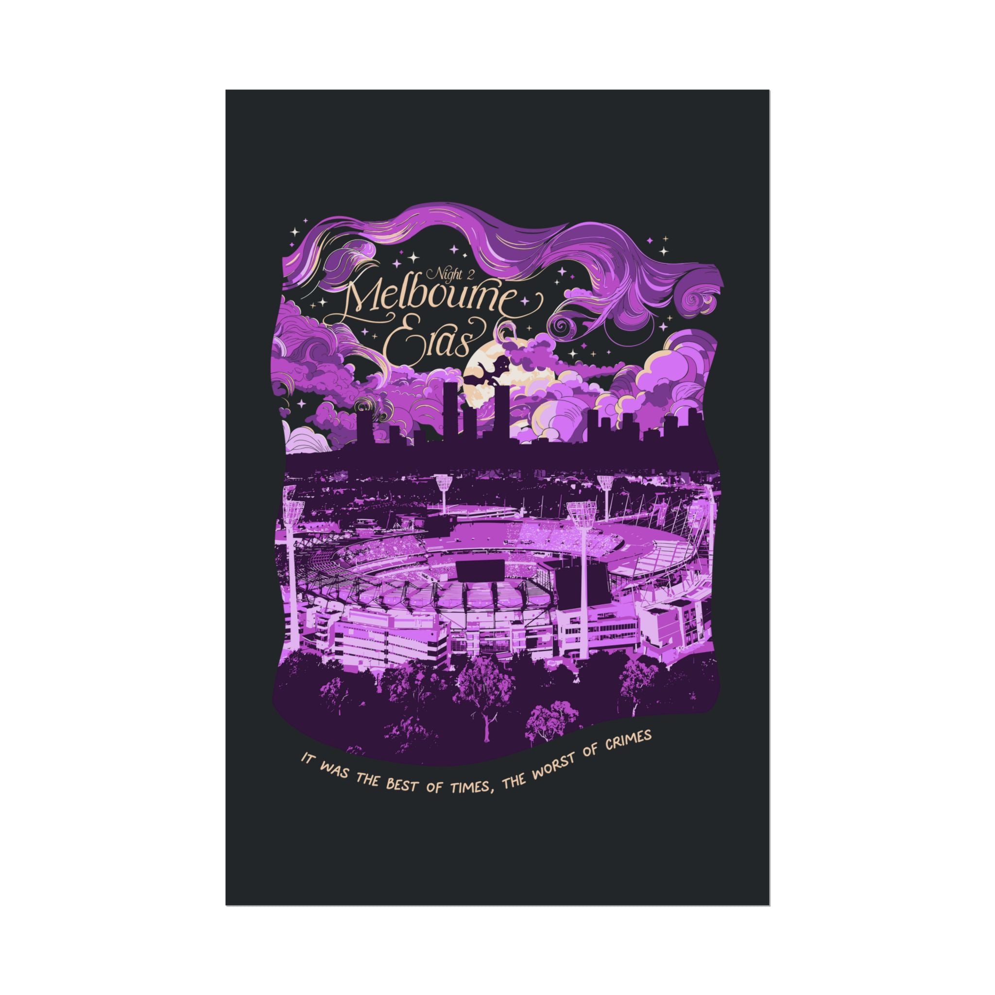 Black Night Two Melbourne Eras Tour Poster