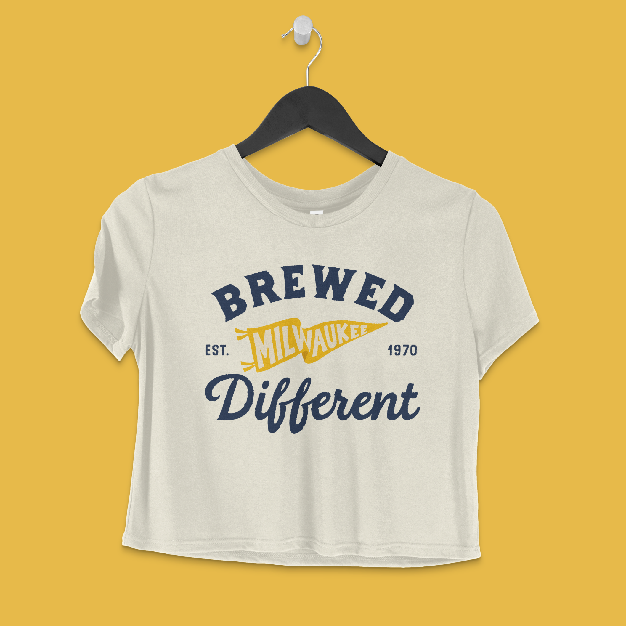 Brewed Different Milwaukee Boxy Tee in Ivory