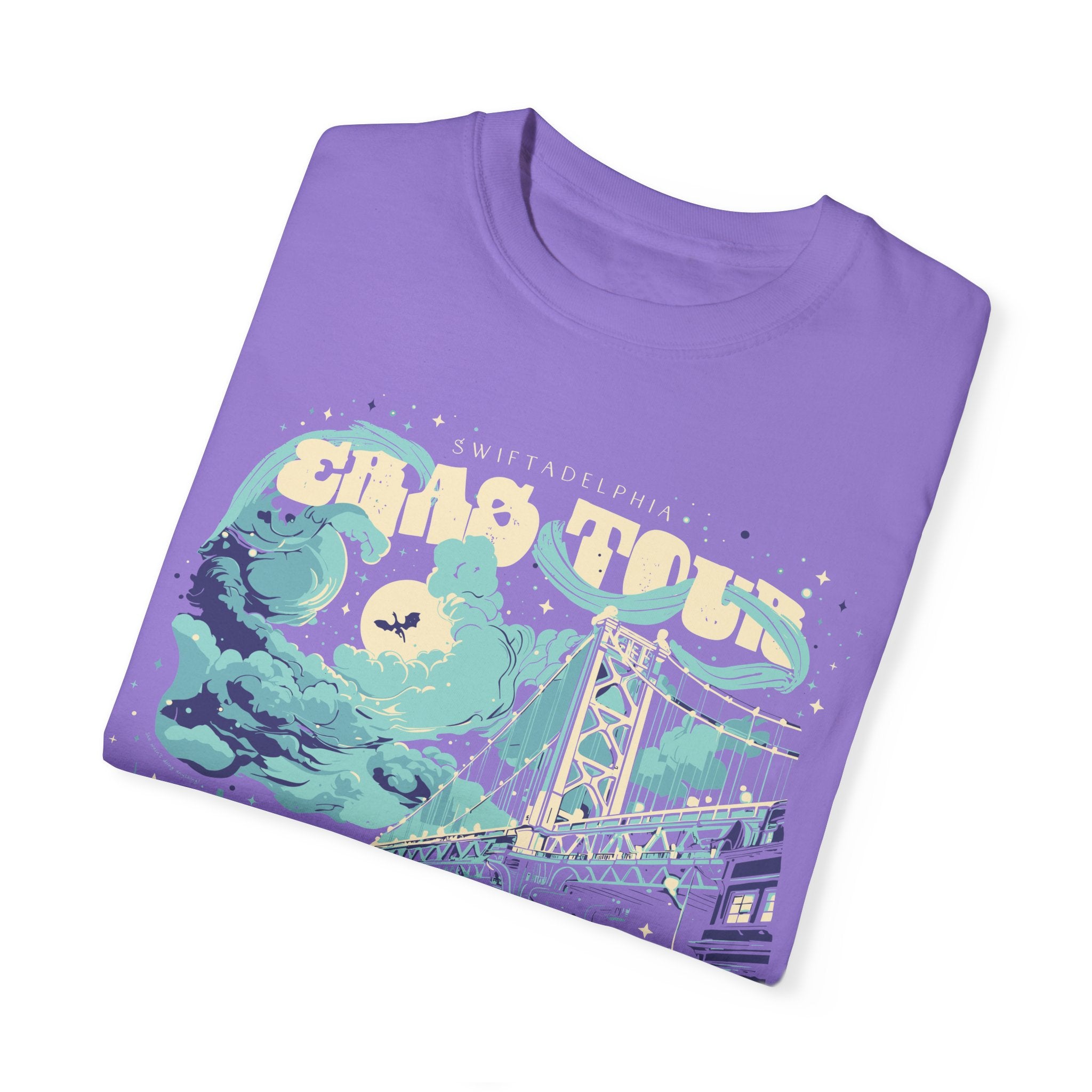 Night Two Swiftadelphia Skyline Single Sided Eras Tour Shirt