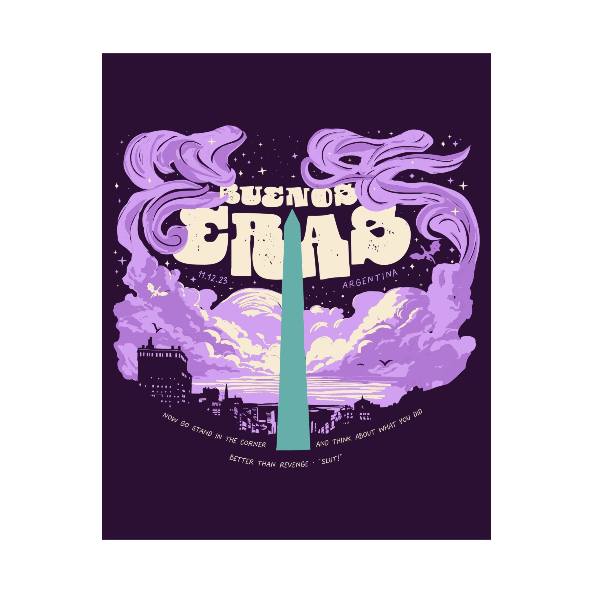 Purple Night Three Buenos Aires Eras Tour Poster