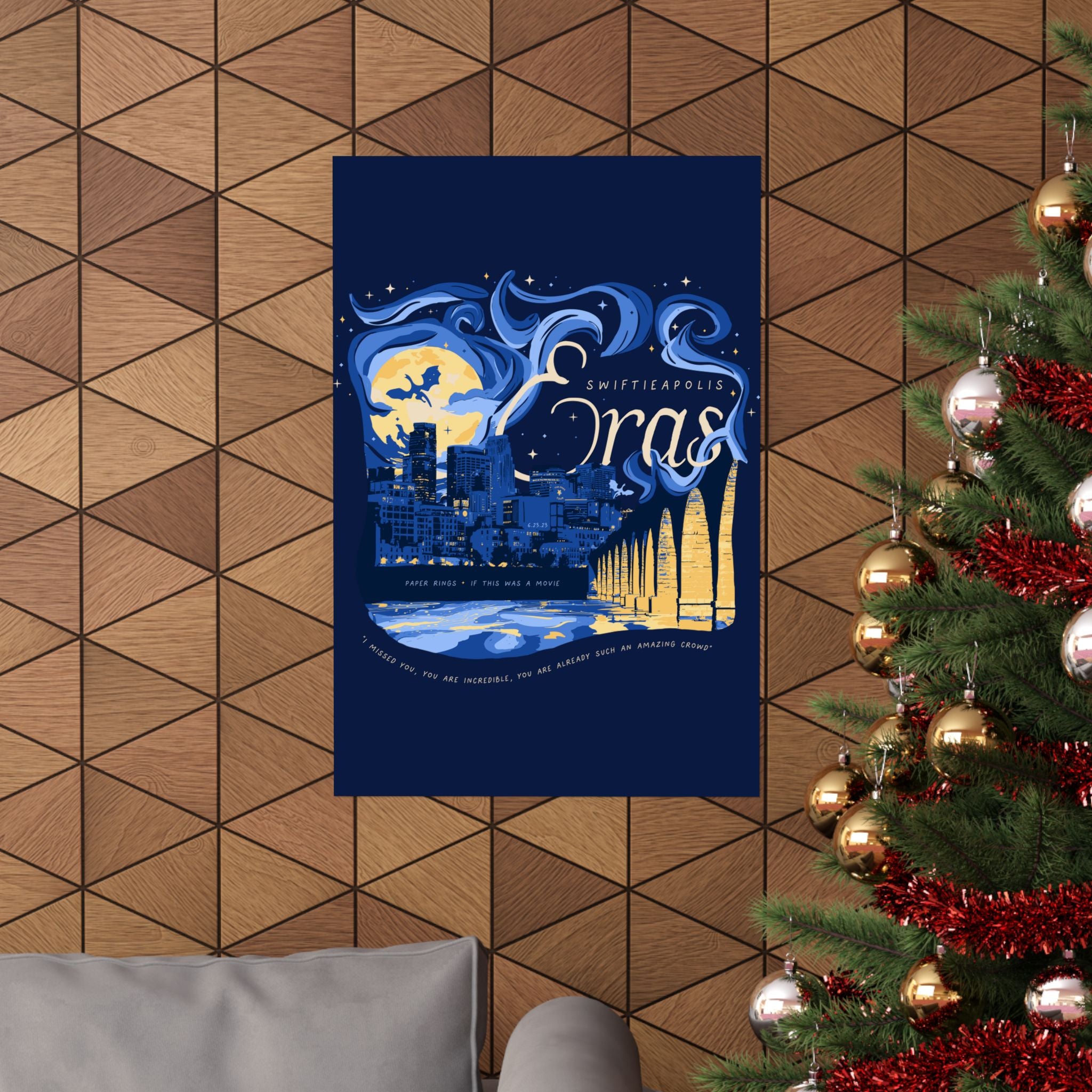 Navy Night One Swiftieapolis Eras Tour Poster