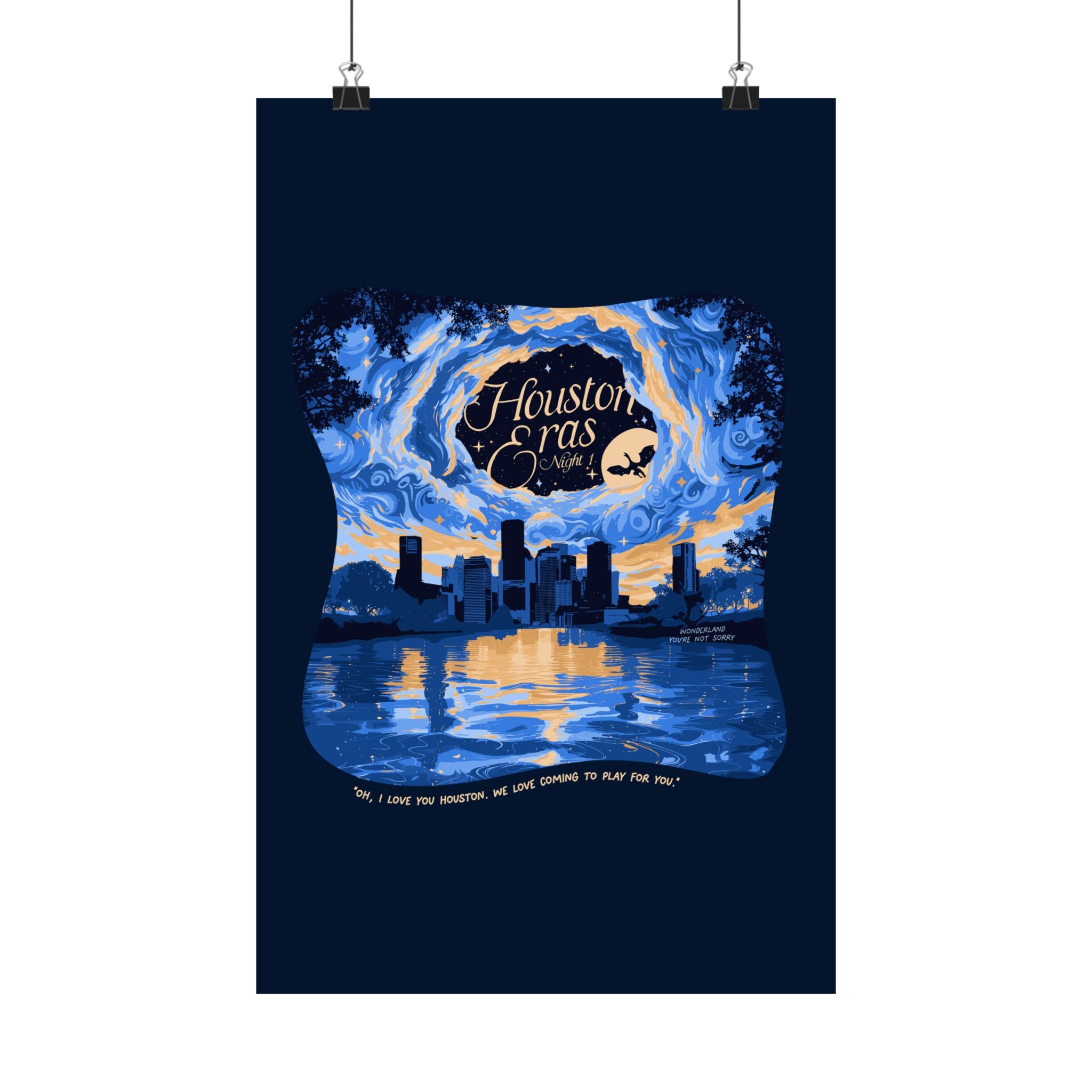 Navy Night One Houston Eras Tour Poster