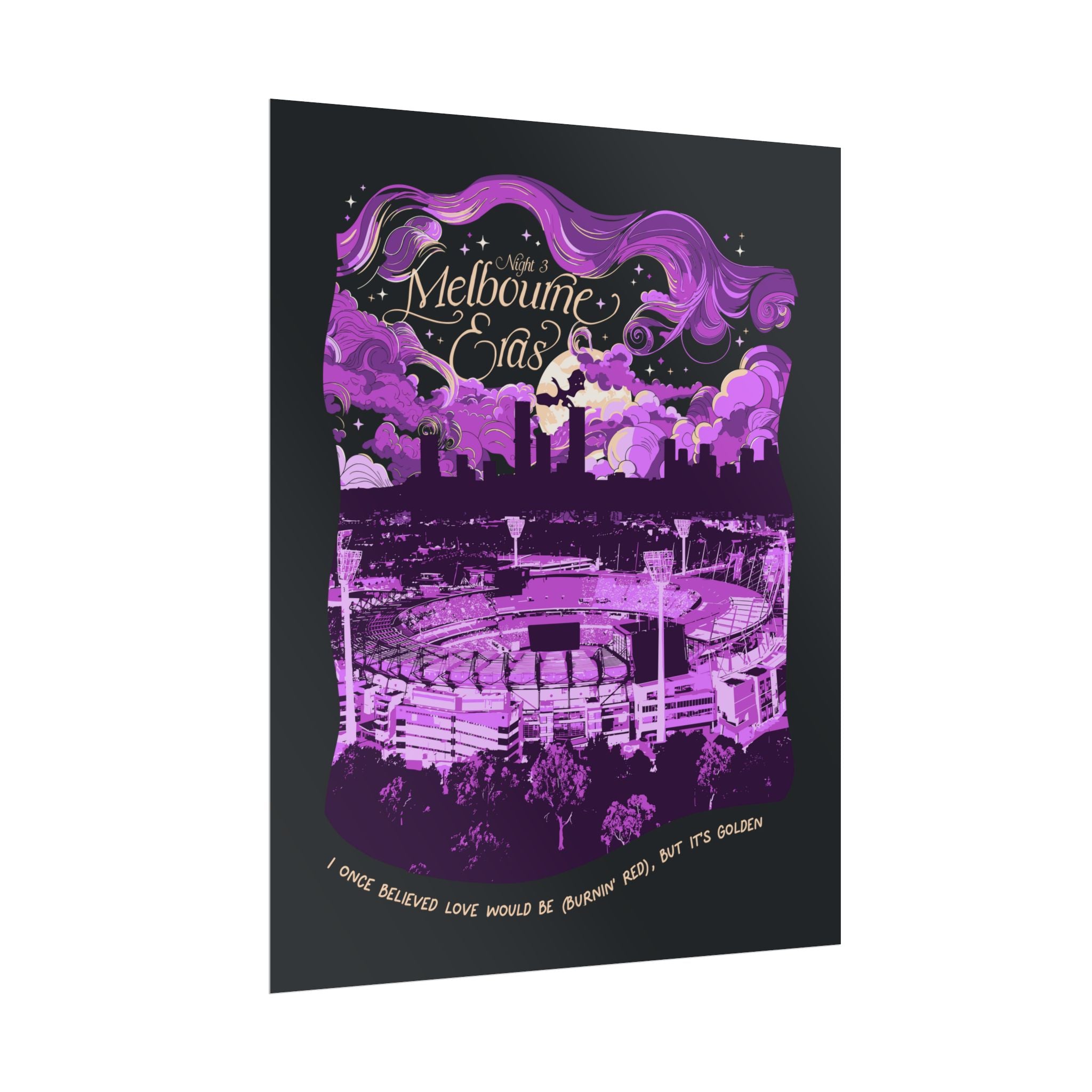 Black Night Three Melbourne Eras Tour Poster