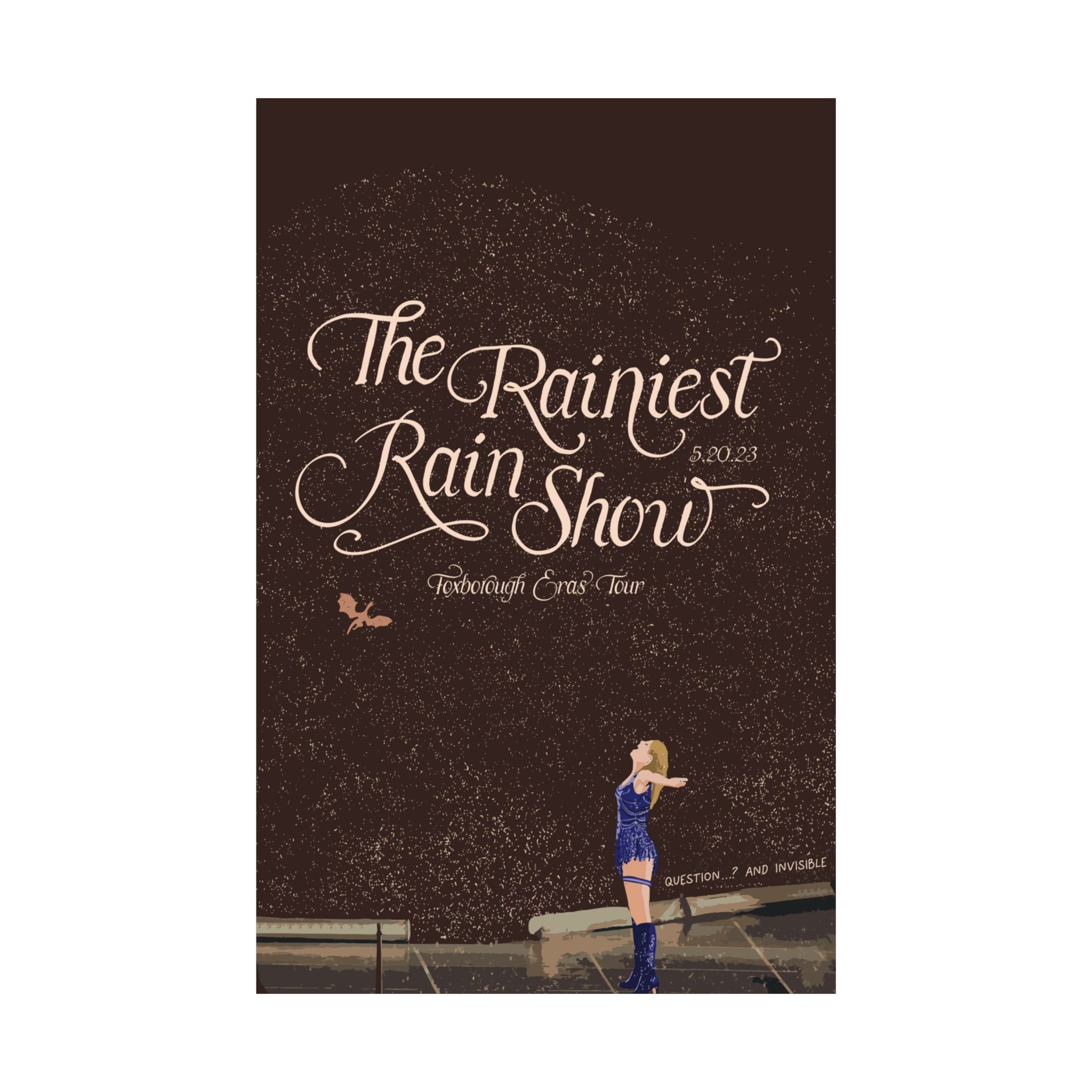 Brown Foxborough Rainiest Rain Show Poster