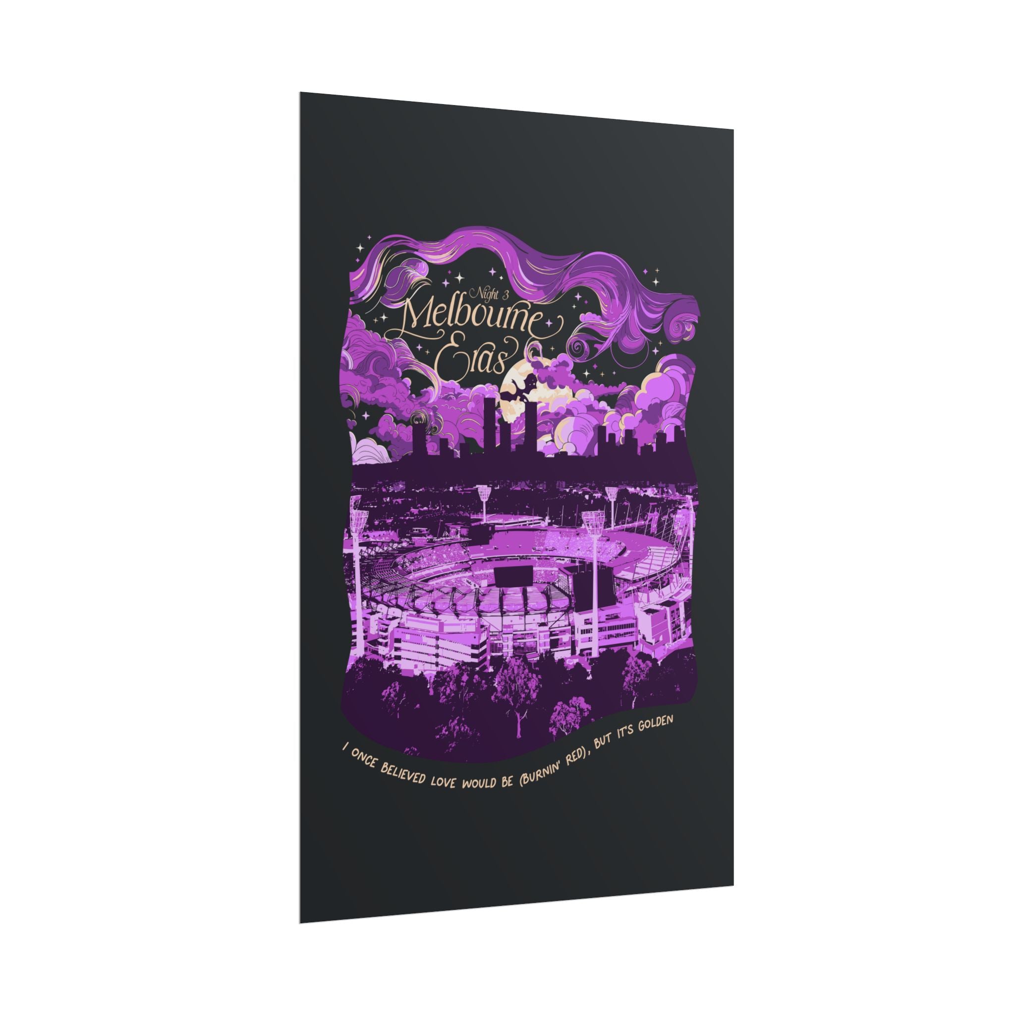 Black Night Three Melbourne Eras Tour Poster
