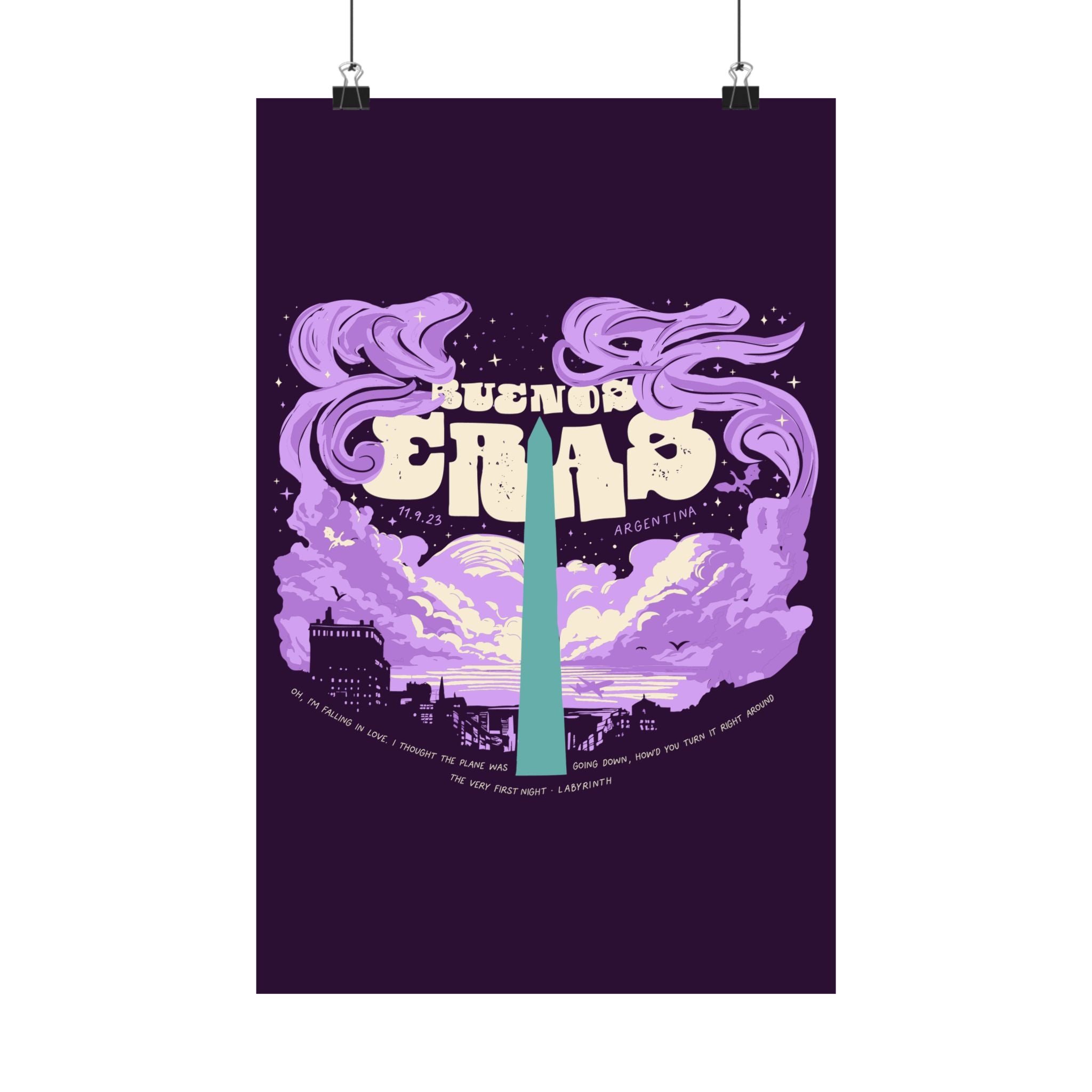 Purple Night One Buenos Aires Eras Tour Poster