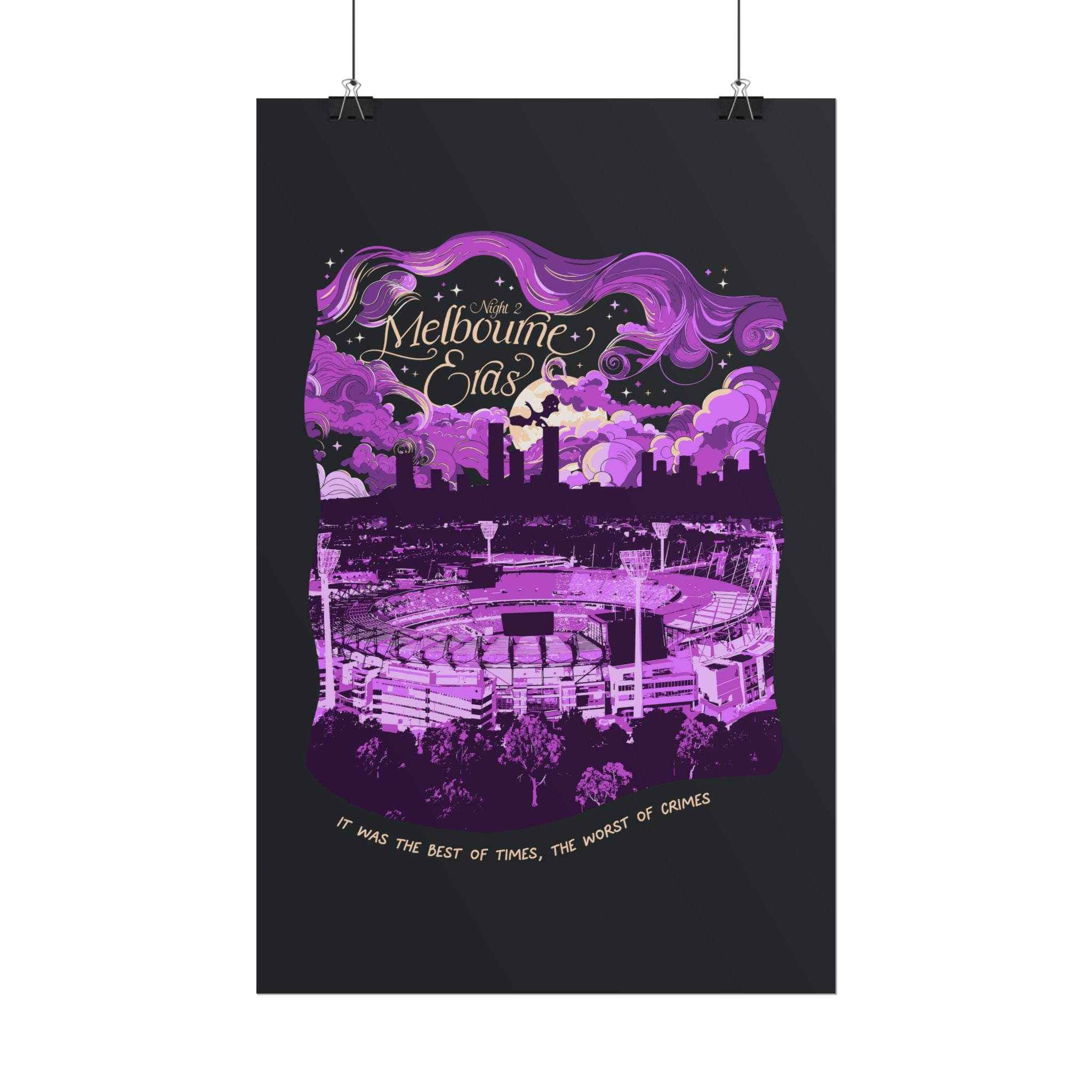 Black Night Two Melbourne Eras Tour Poster